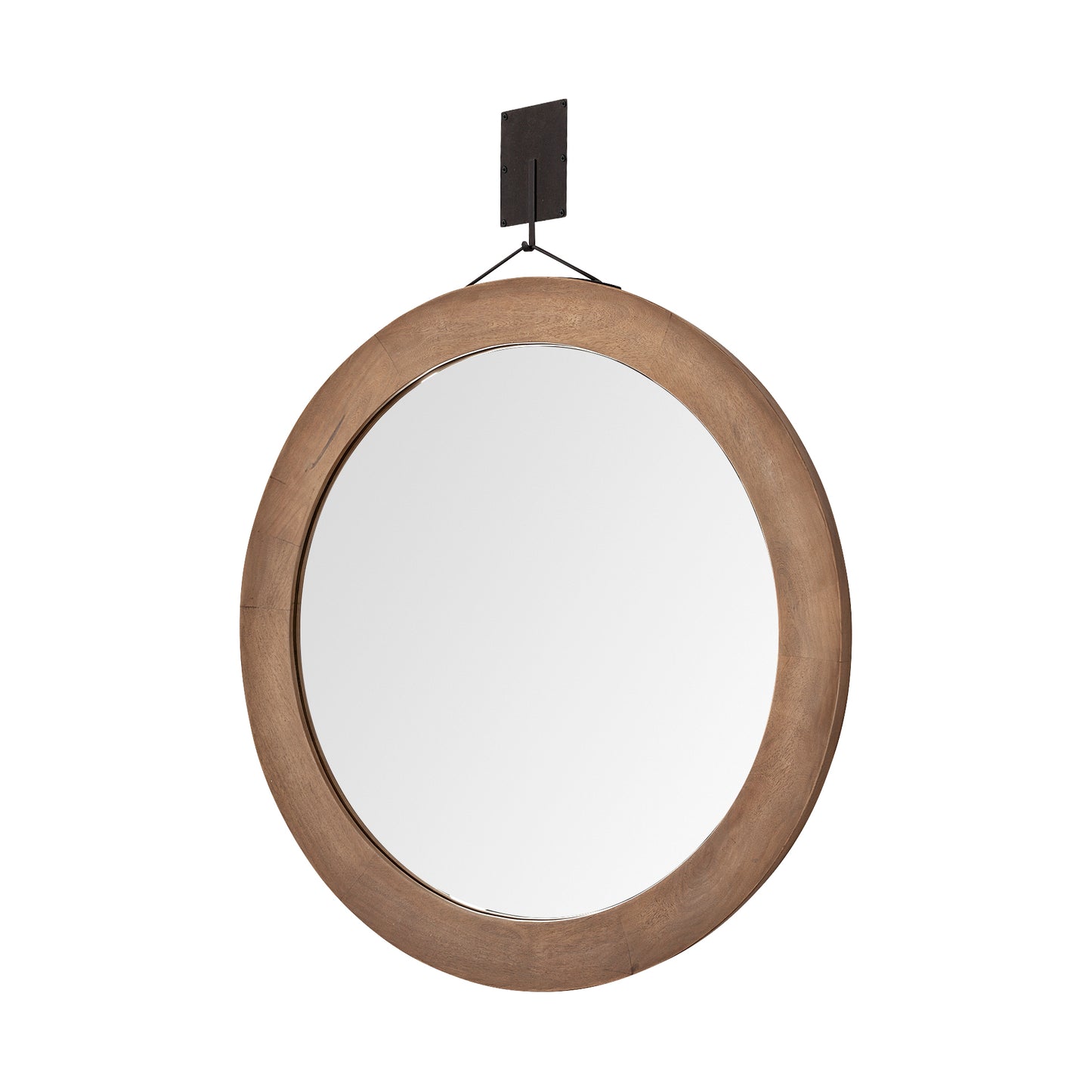 Avram Wall Mirror Brown Wood - wall-mirrors-grouped