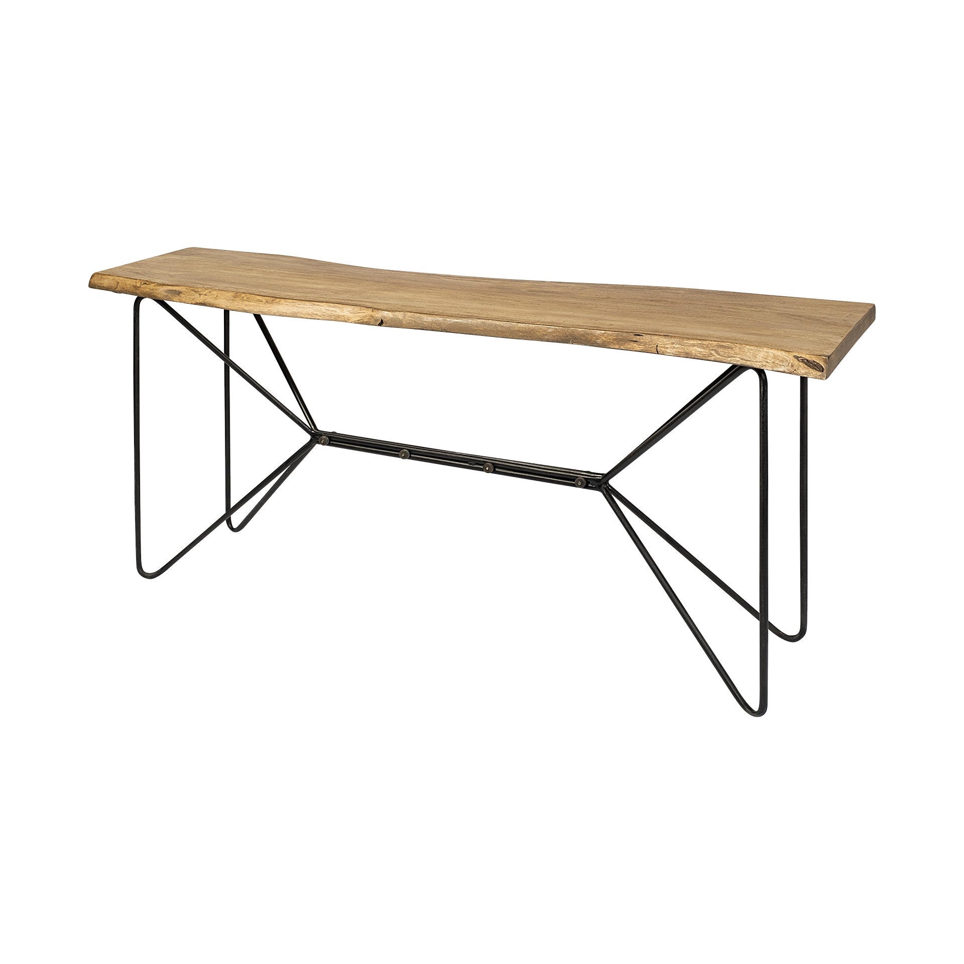 Papillion Console Table Blonde Wood | Black Iron - console-tables