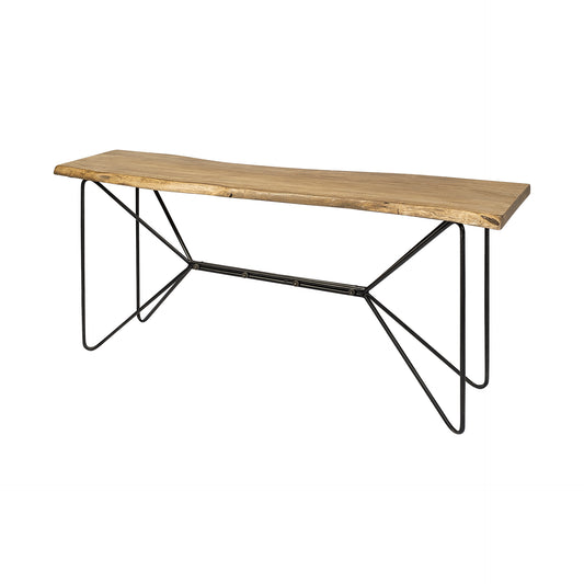 Papillion Console Table Blonde Wood | Black Iron - console-tables