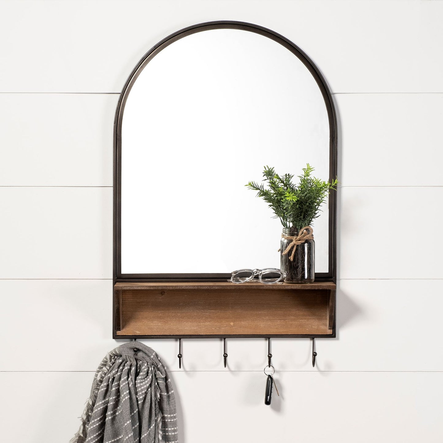 Neville Wall Mirror Black Metal - wall-mirrors-grouped