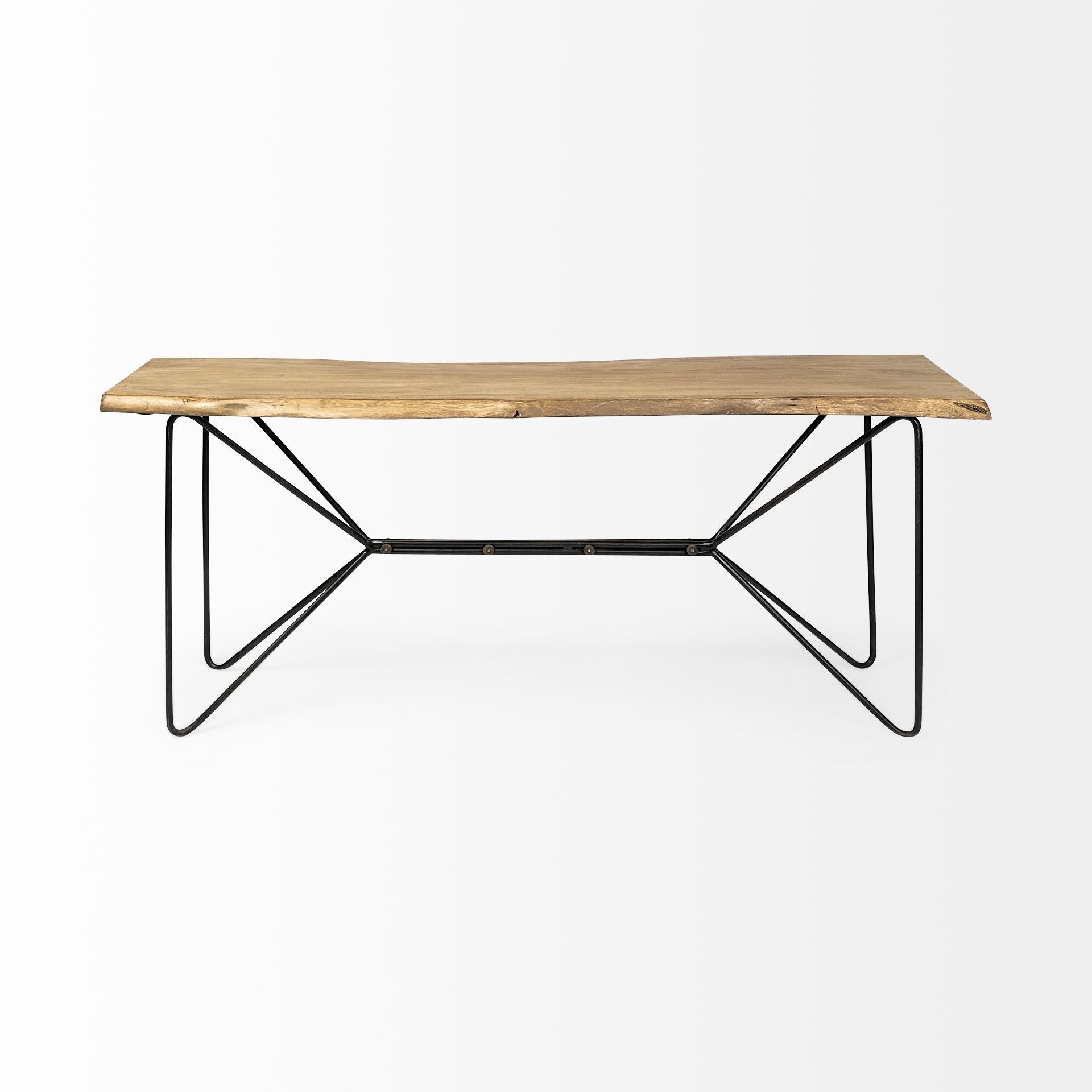 Papillion Console Table Blonde Wood | Black Iron - console-tables