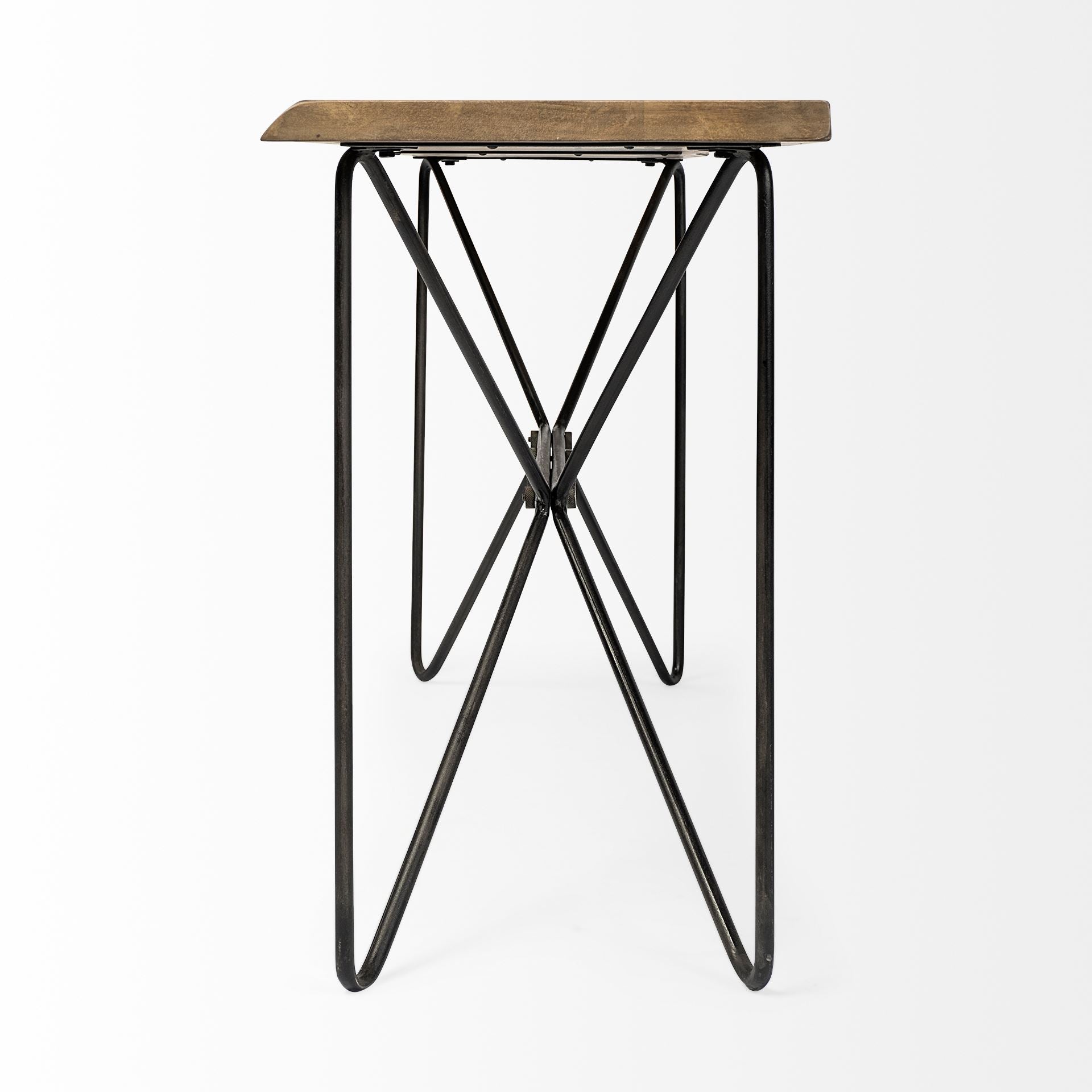 Papillion Console Table Blonde Wood | Black Iron - console-tables