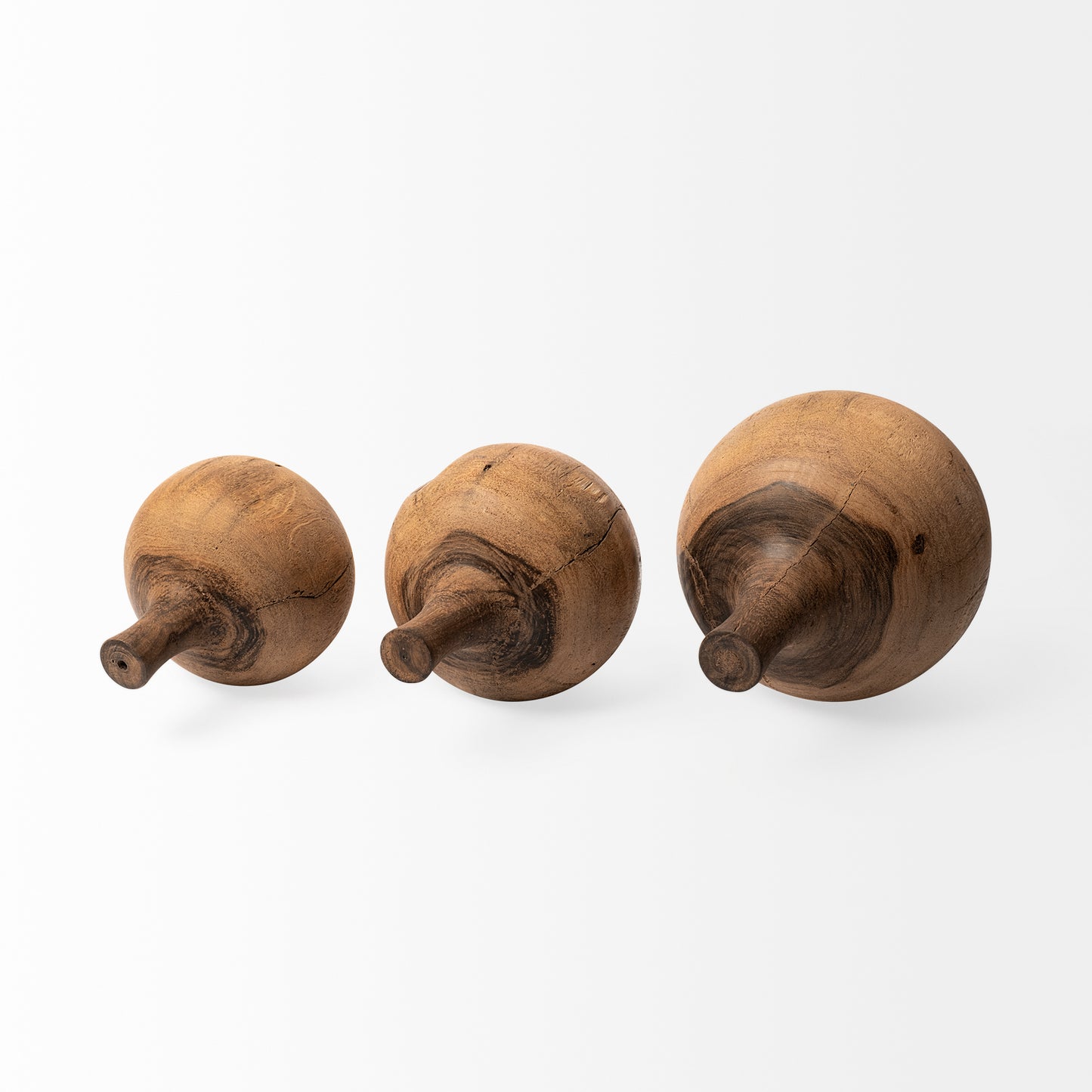 Afra Medium Solid Wood Vase Shaped Decorative Object