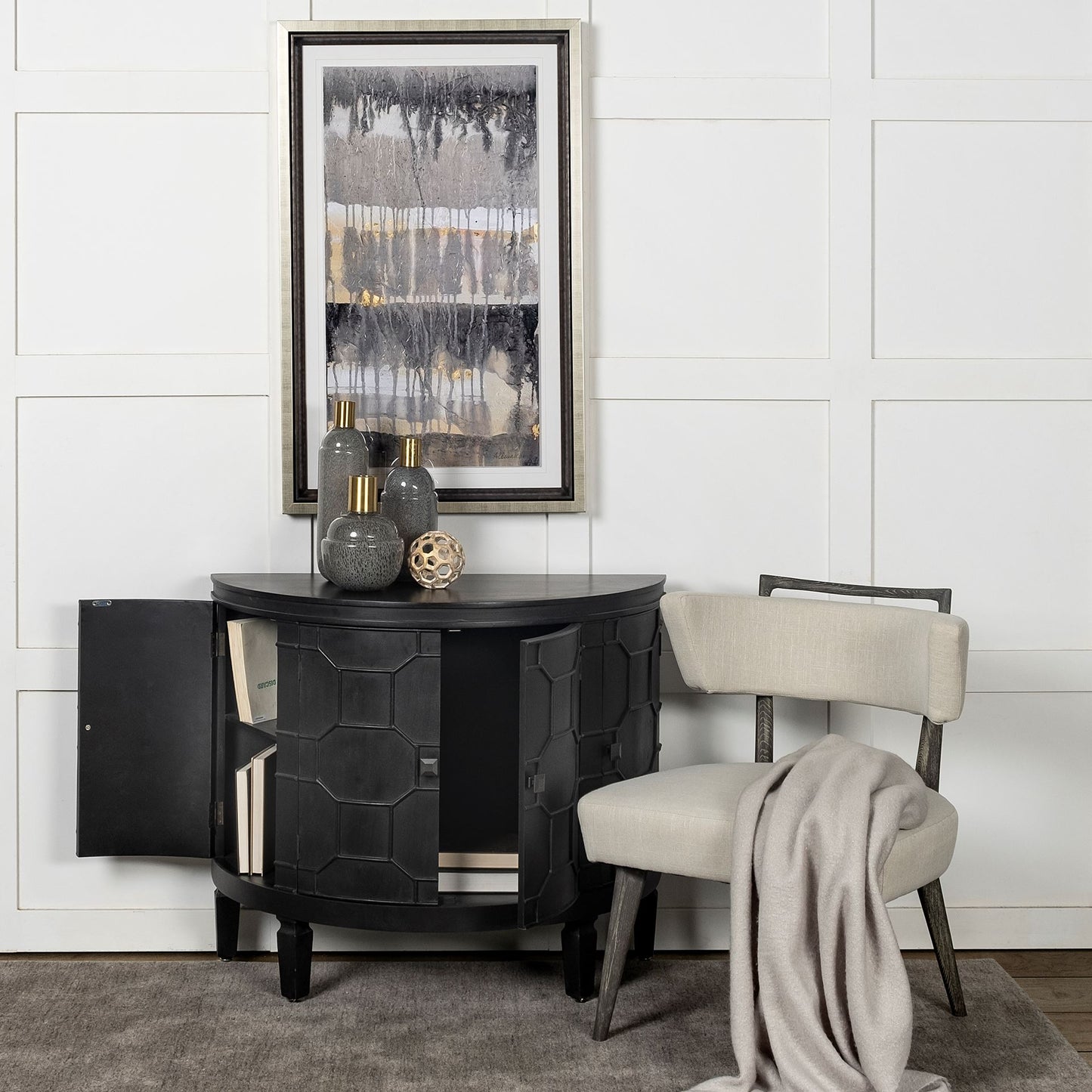 Romers Accent Cabinet Black Wood - acc-chest-cabinets