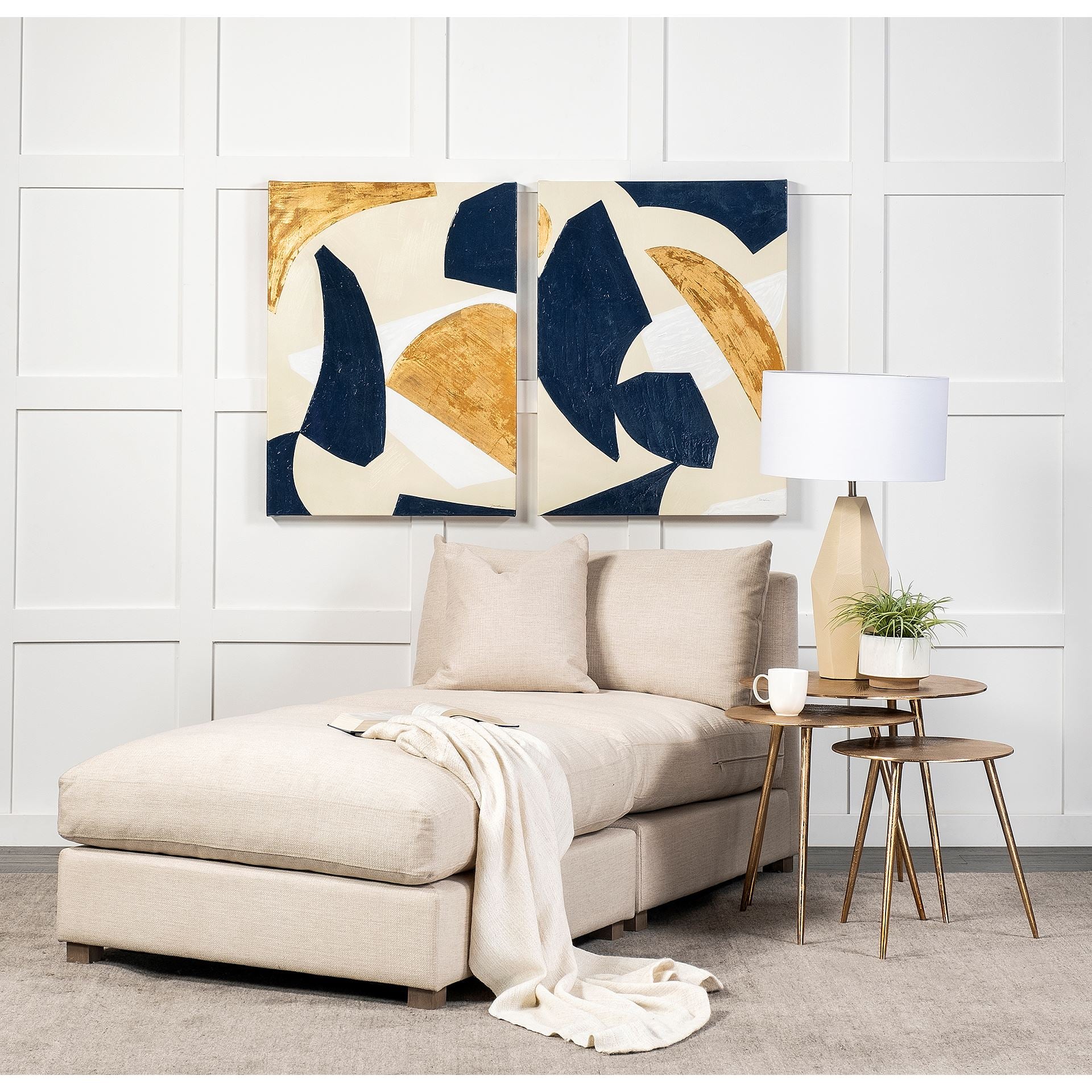 Reva Accent Table Gold Aluminum | 24W - accent-tables