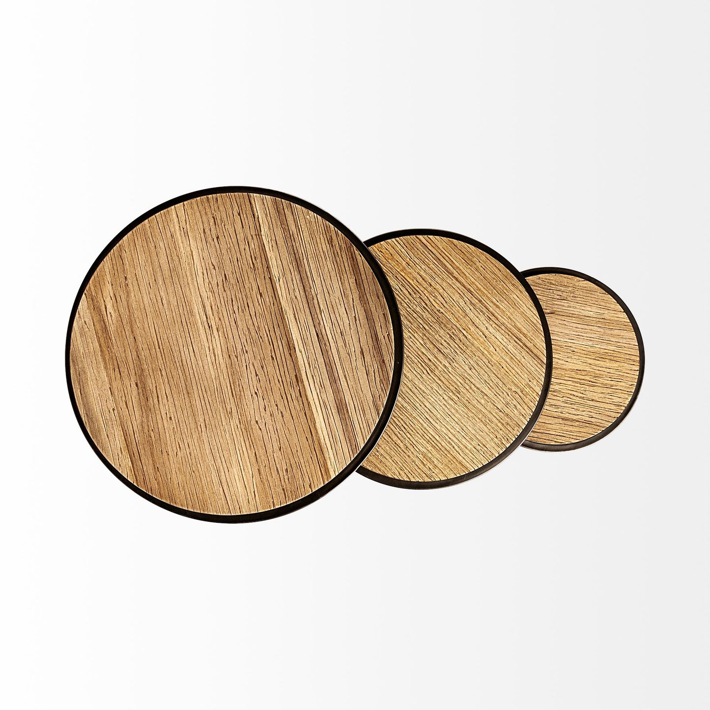 Glover Accent Table Brown Wood | Black Metal - accent-tables
