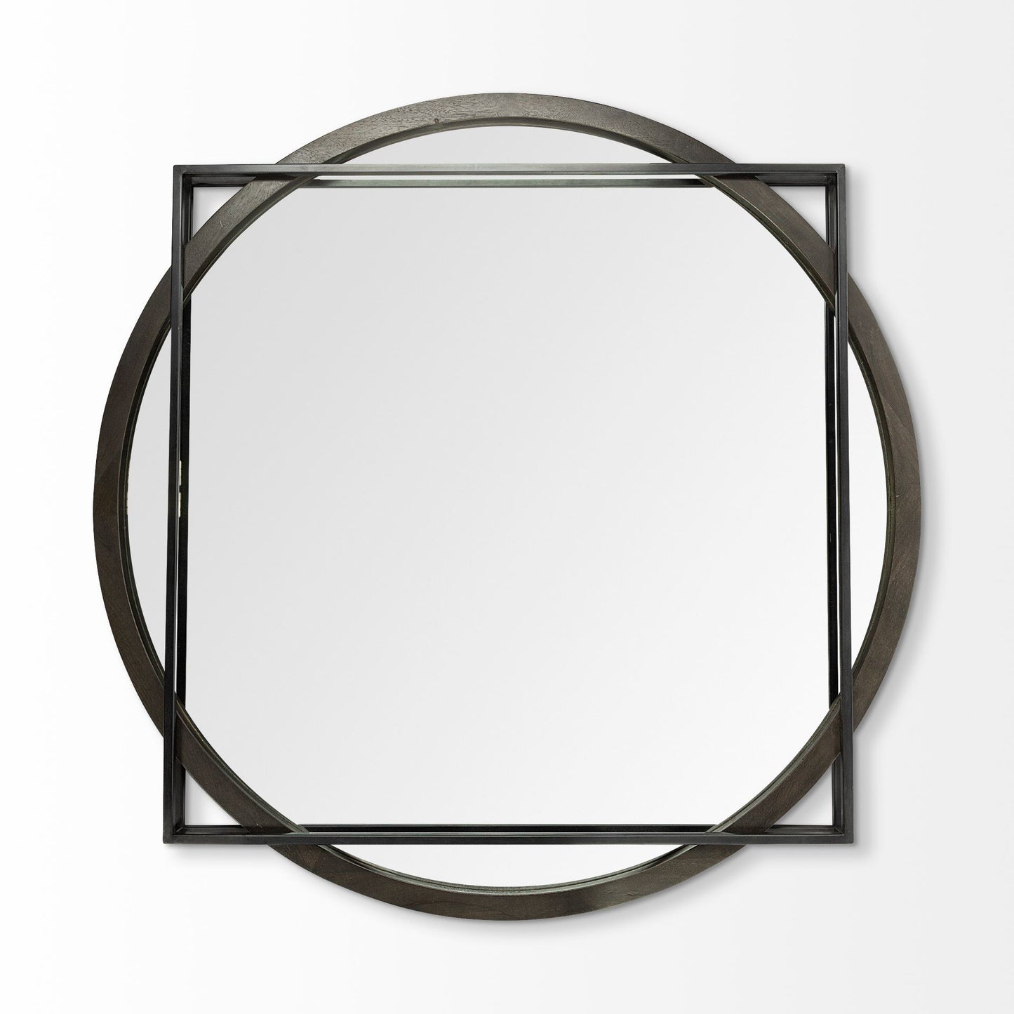 Norbert Wall Mirror Black Metal | 46’’ - wall-mirrors-grouped