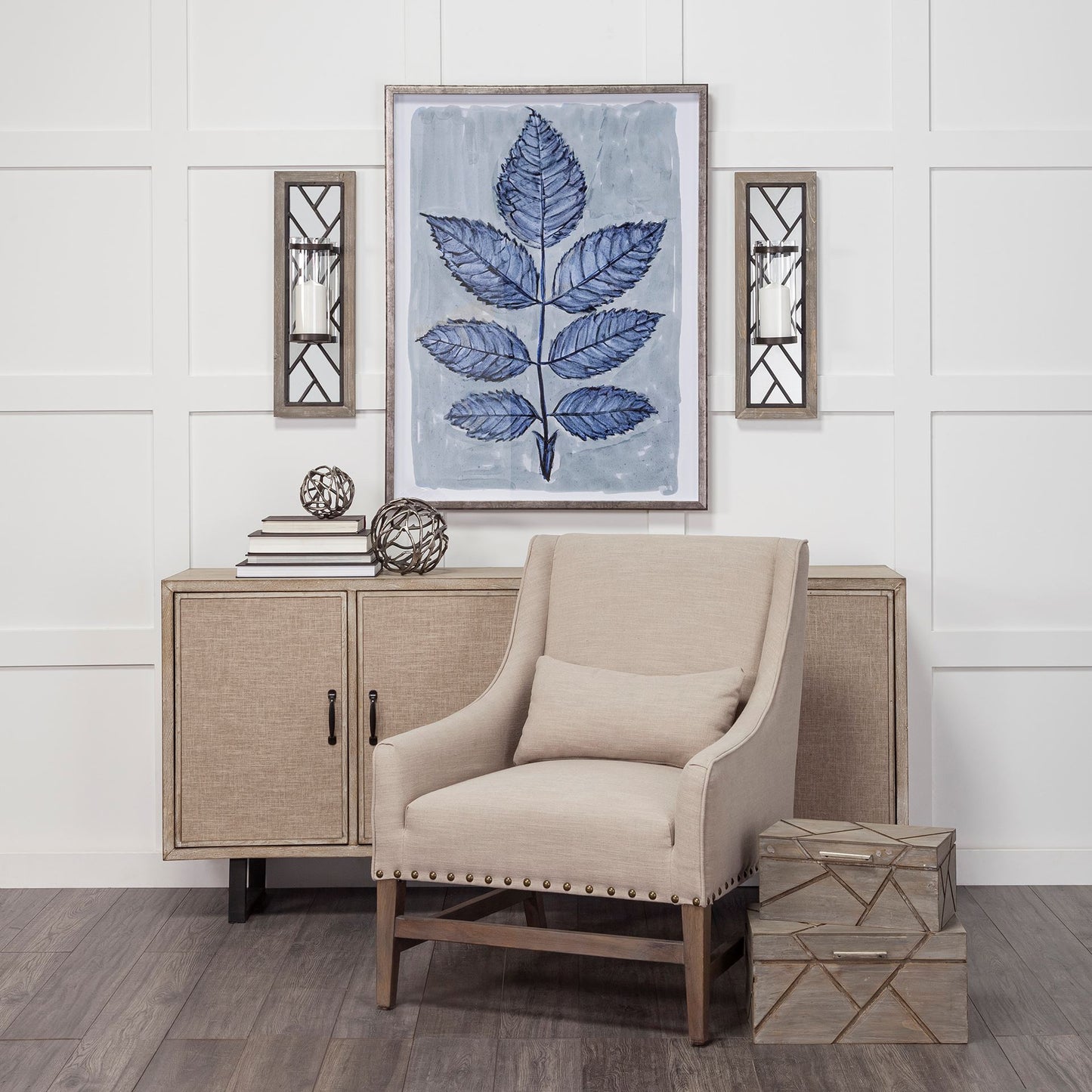 Benji Wall Candle Holder Brown Wood | Mirror - wall-candle-holders
