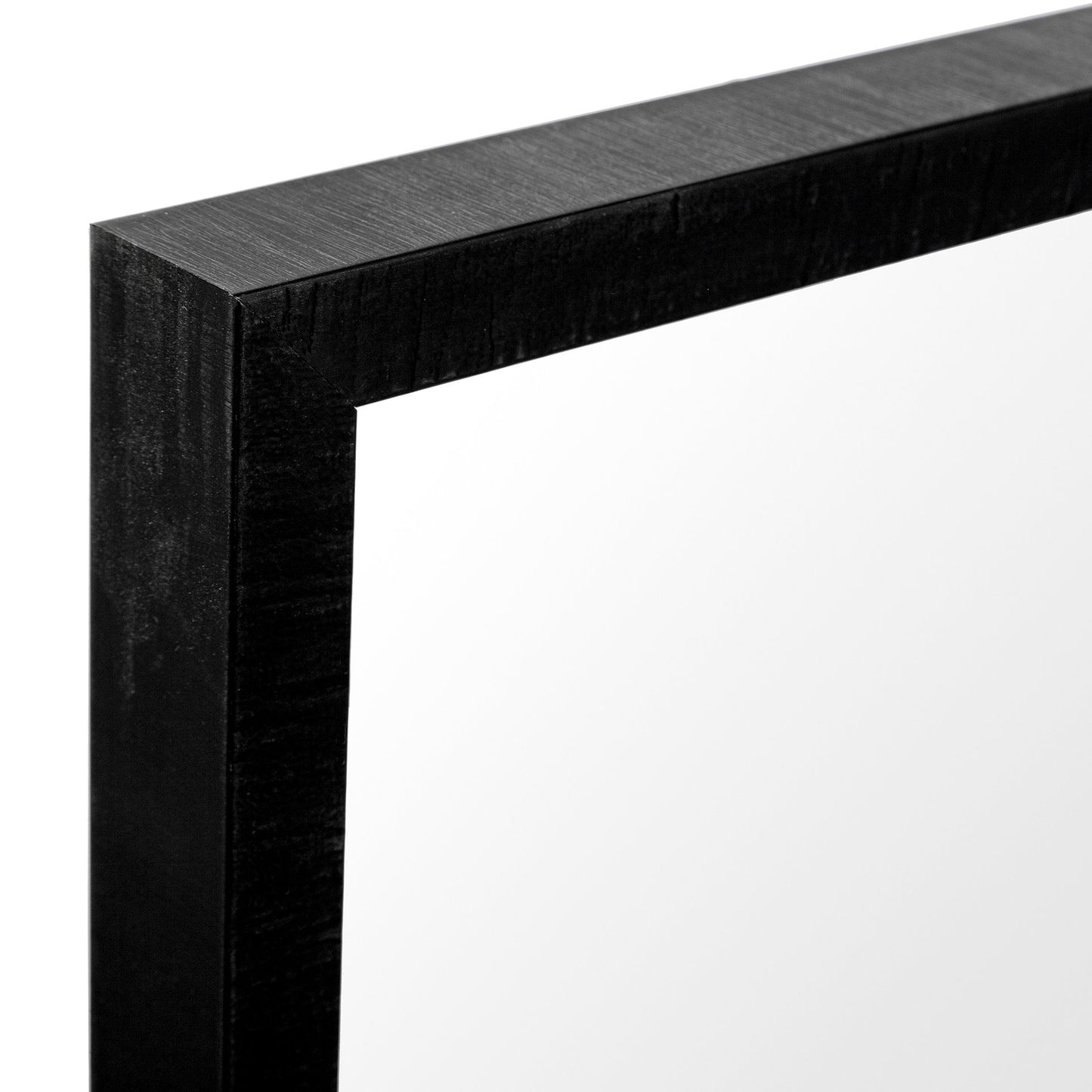 Bristol Black 30x40 Faux Wood Frame Bathroom Vanity Mirror