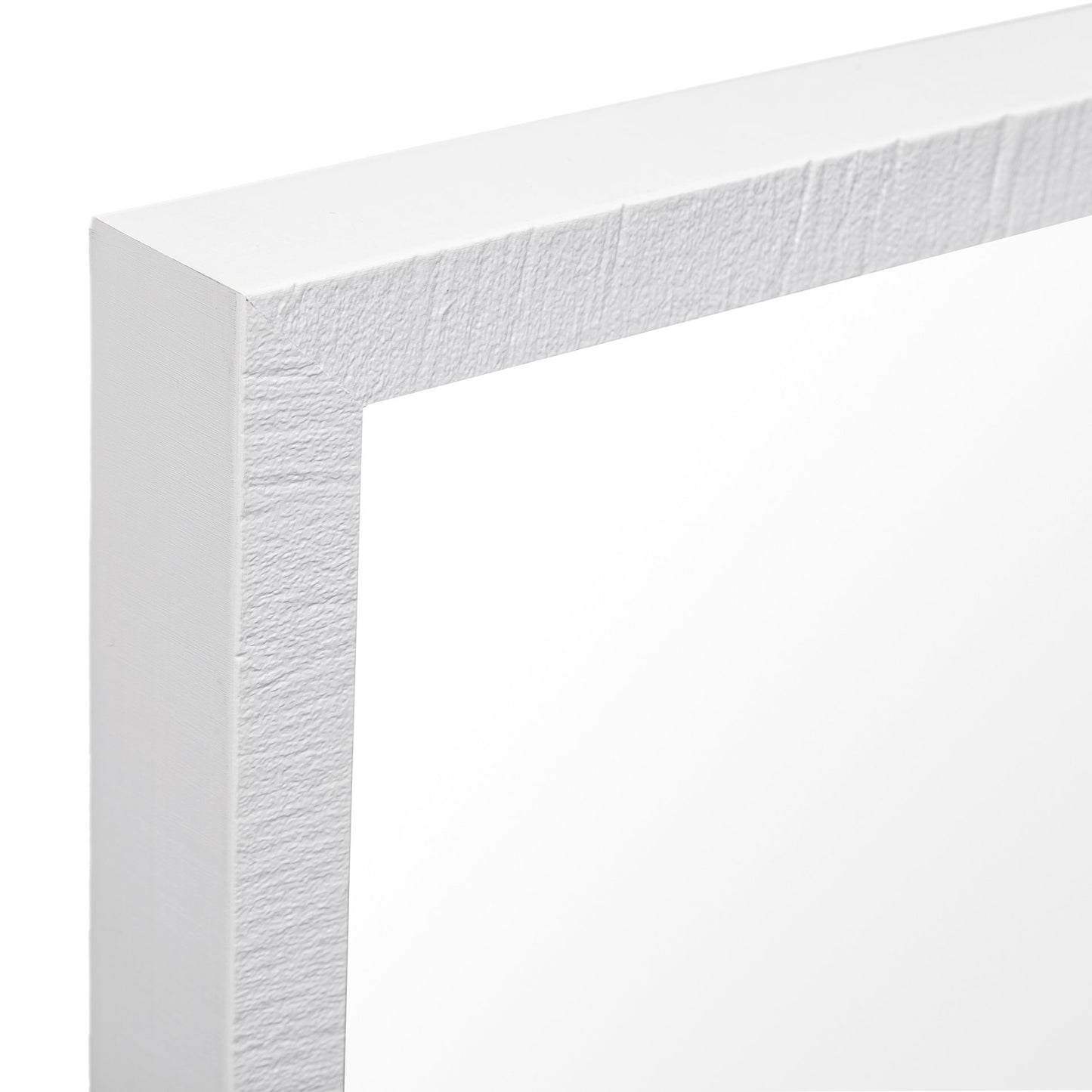 Bristol White 20x24 Faux Wood Frame Bathroom Vanity Mirror