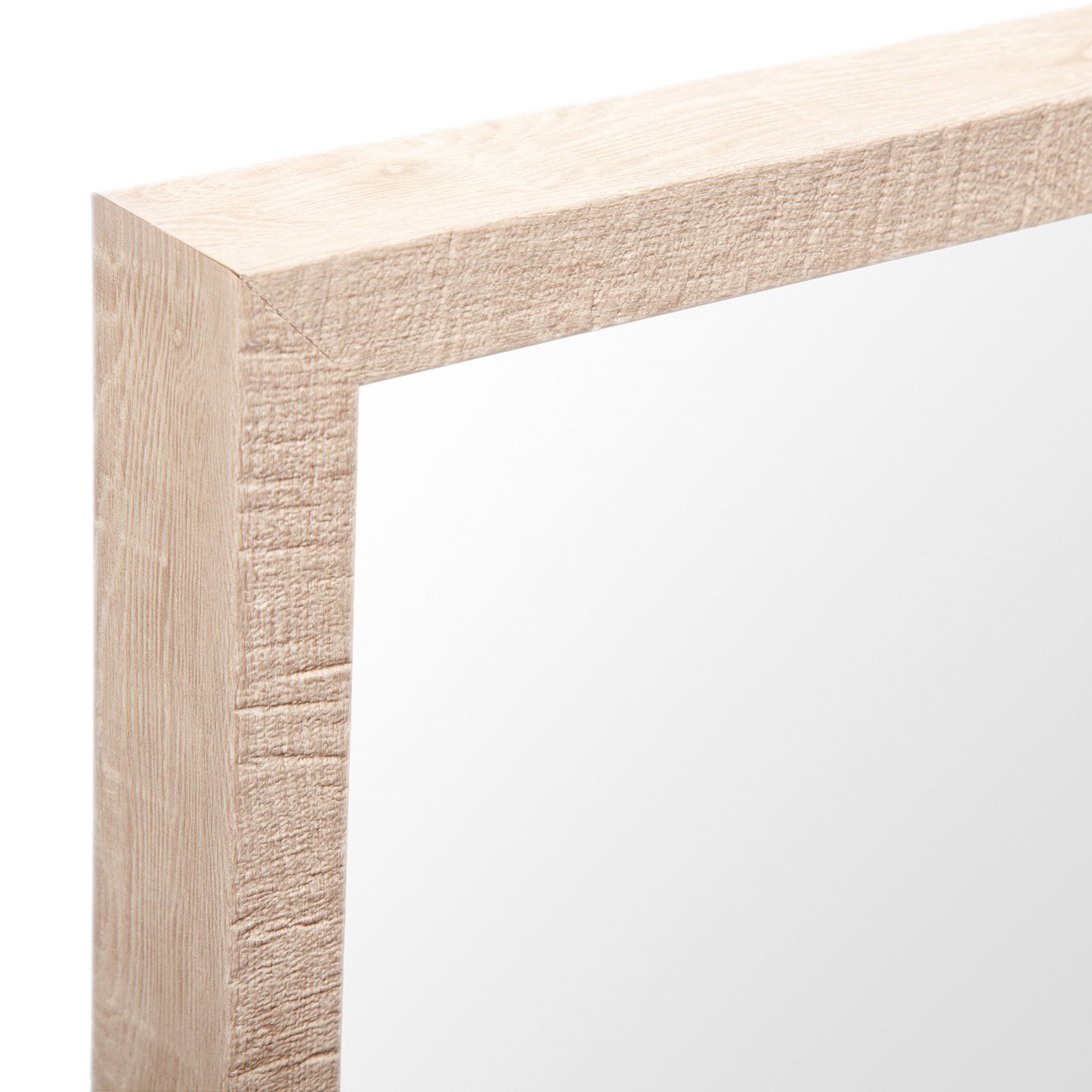 Bristol Tan 20x24 Faux Wood Frame Bathroom Vanity Mirror