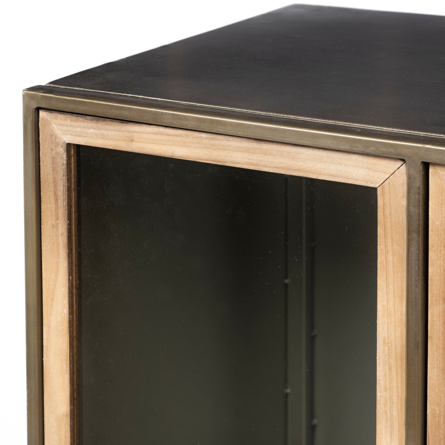 Pandora Horizontal Cabinet Brown Wood | Gray Metal | 66L - cabinets
