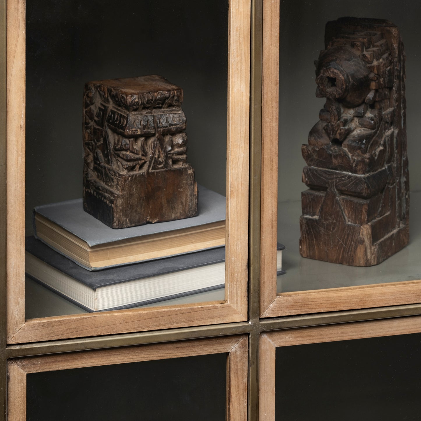 Pandora Horizontal Cabinet Brown Wood | Gray Metal | 66L - cabinets