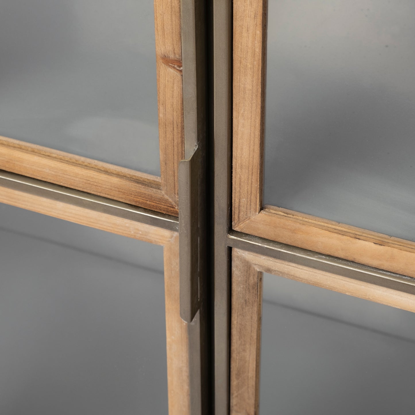 Pandora Horizontal Cabinet Brown Wood | Gray Metal | 66L - cabinets