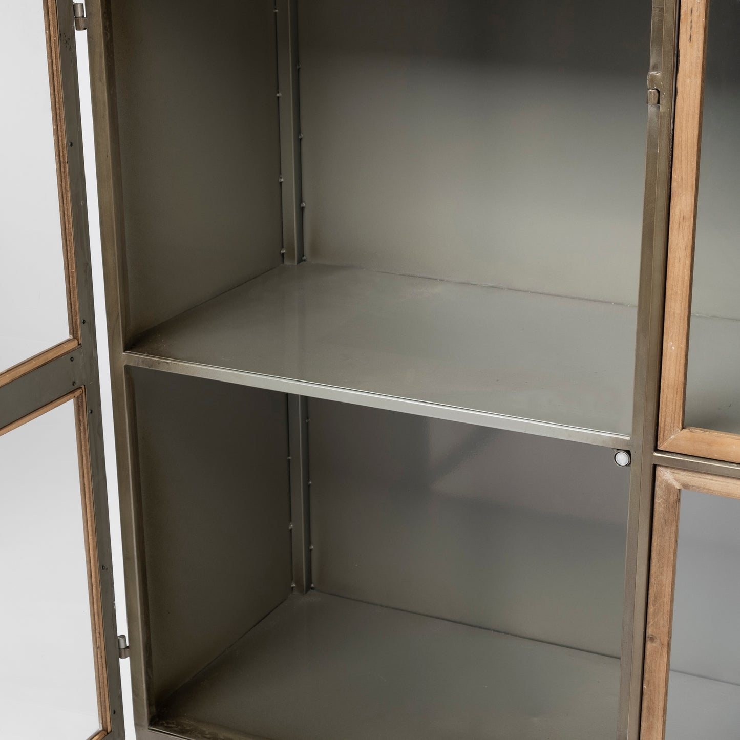 Pandora Horizontal Cabinet Brown Wood | Gray Metal | 66L - cabinets