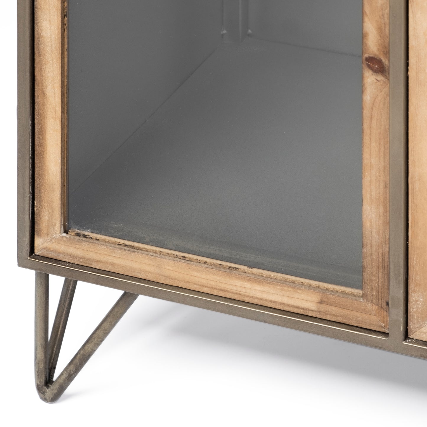 Pandora Horizontal Cabinet Brown Wood | Gray Metal | 66L - cabinets