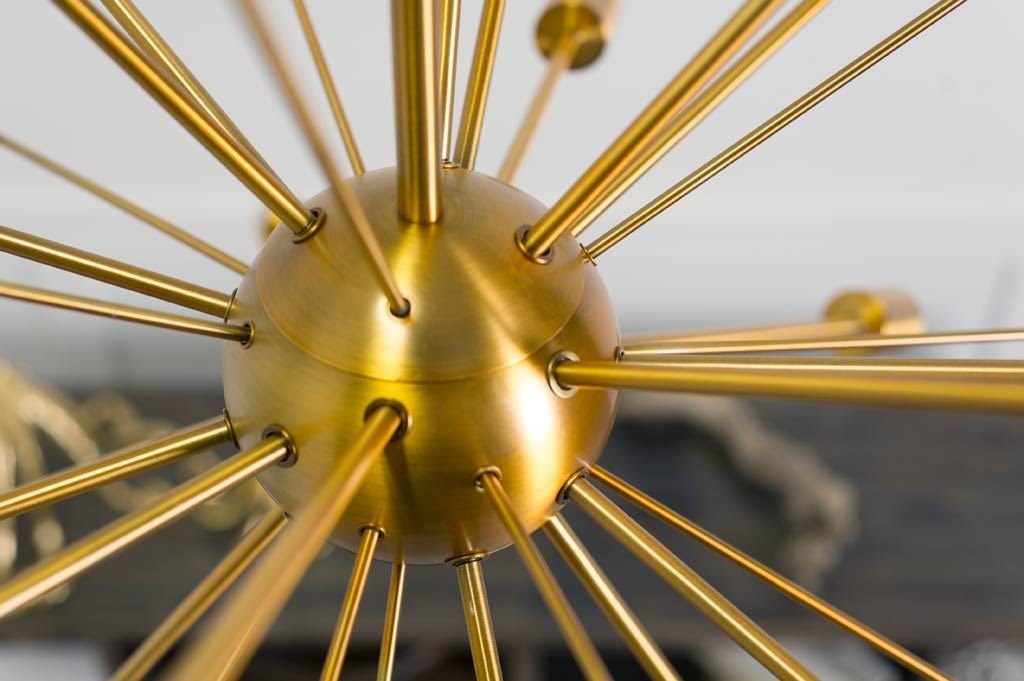 Edisonna Chandelier Gold Metal - chandeliers