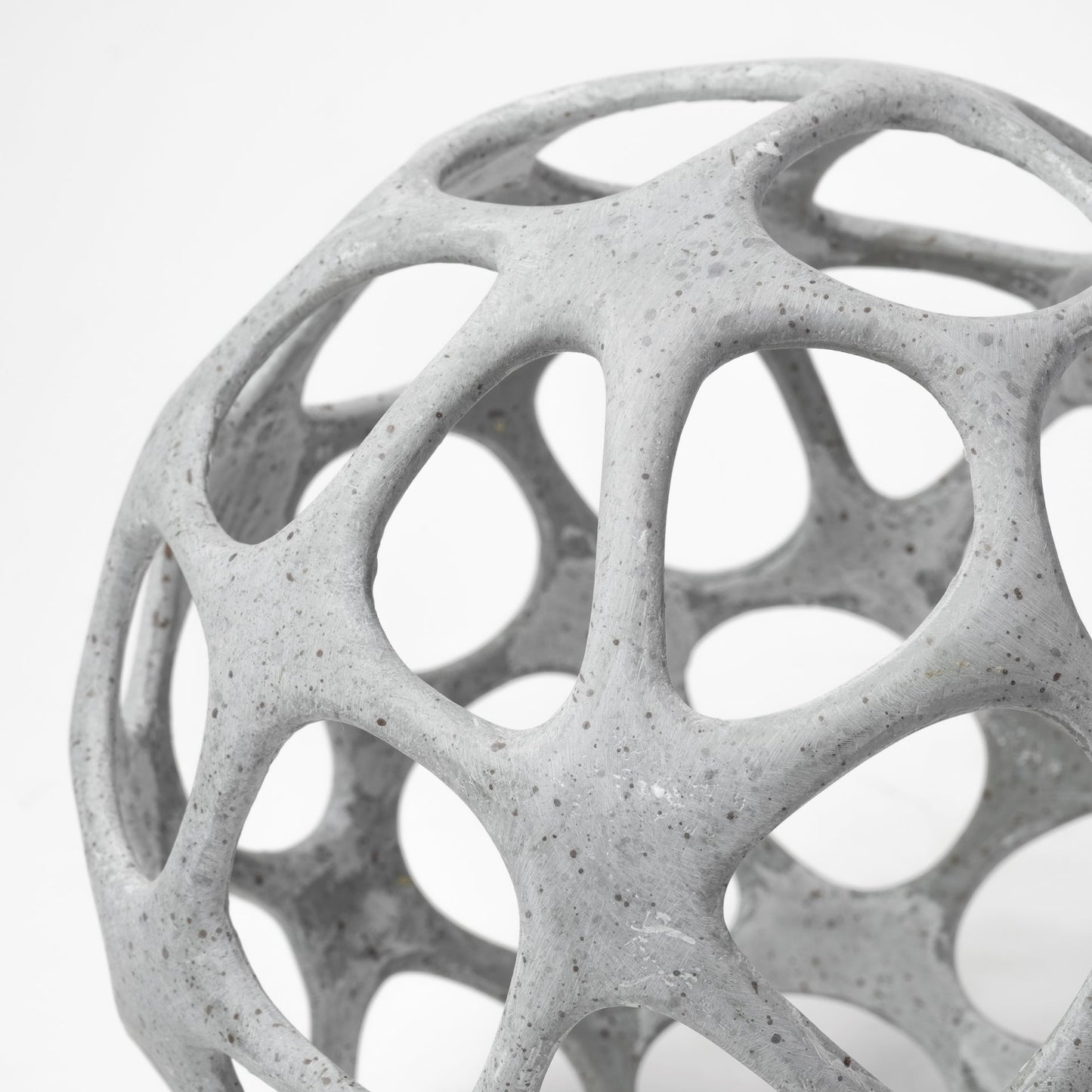 Spiro 7L x 7W Off-White Hollow Decorative Orb