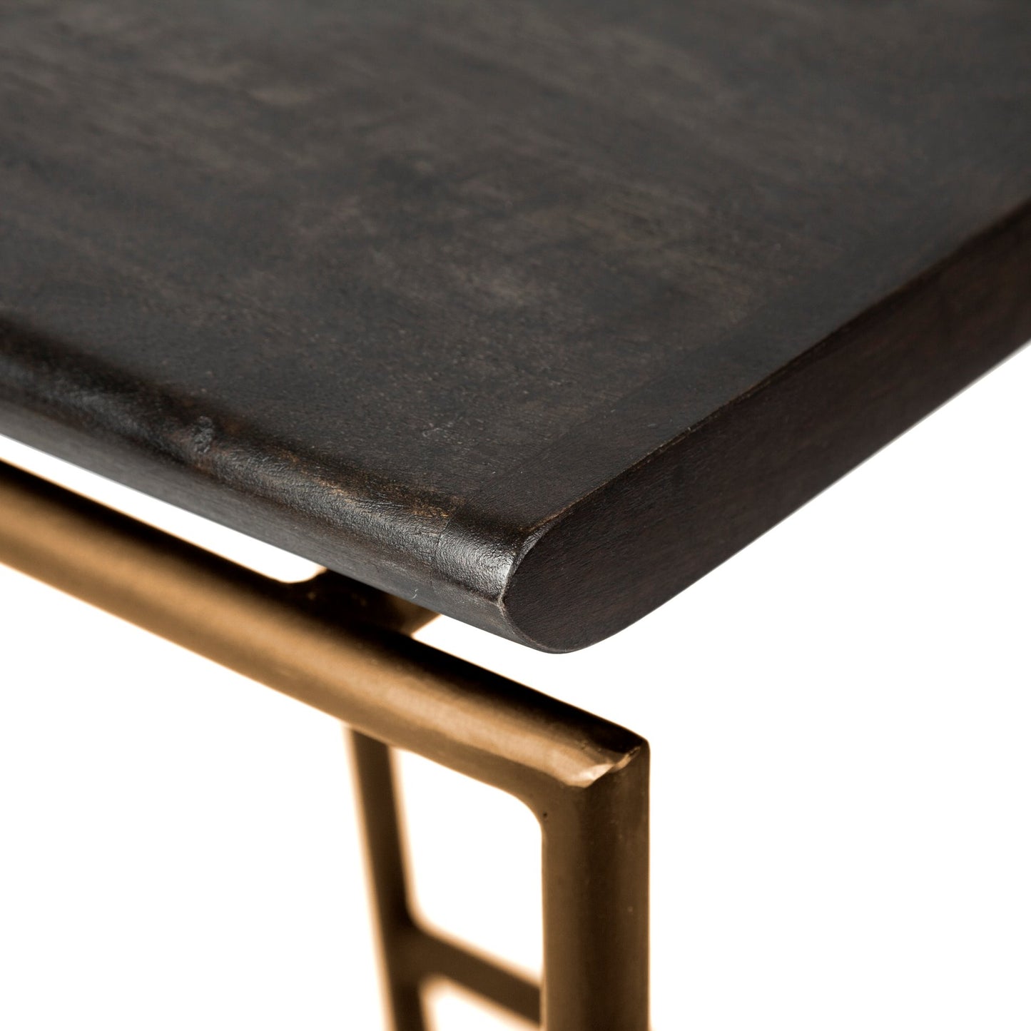 Givens Wood Seat Bar Counter Stool Brown Wood | Gold Metal | Bar - bar-stools