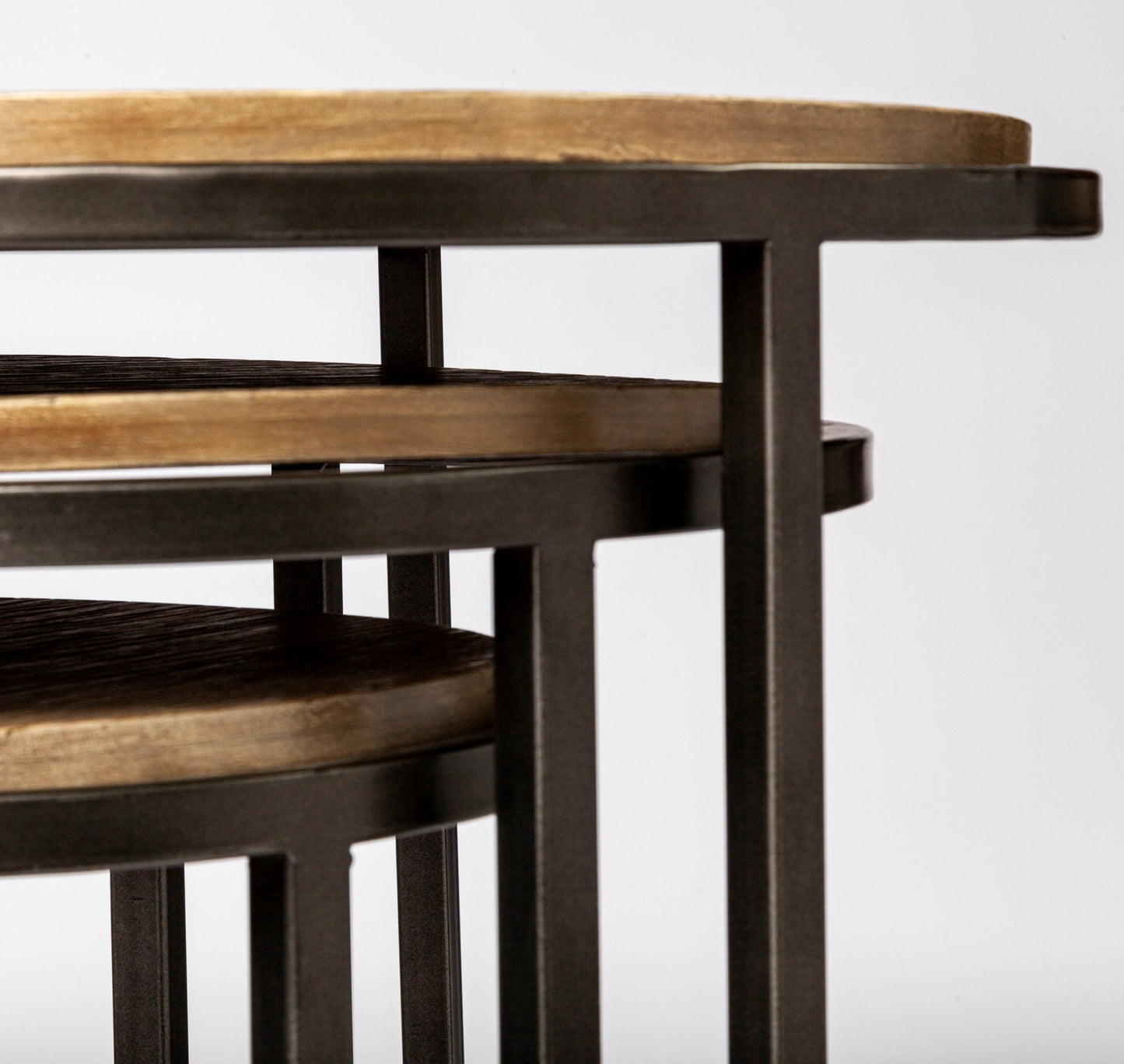 Glover Accent Table Brown Wood | Black Metal - accent-tables