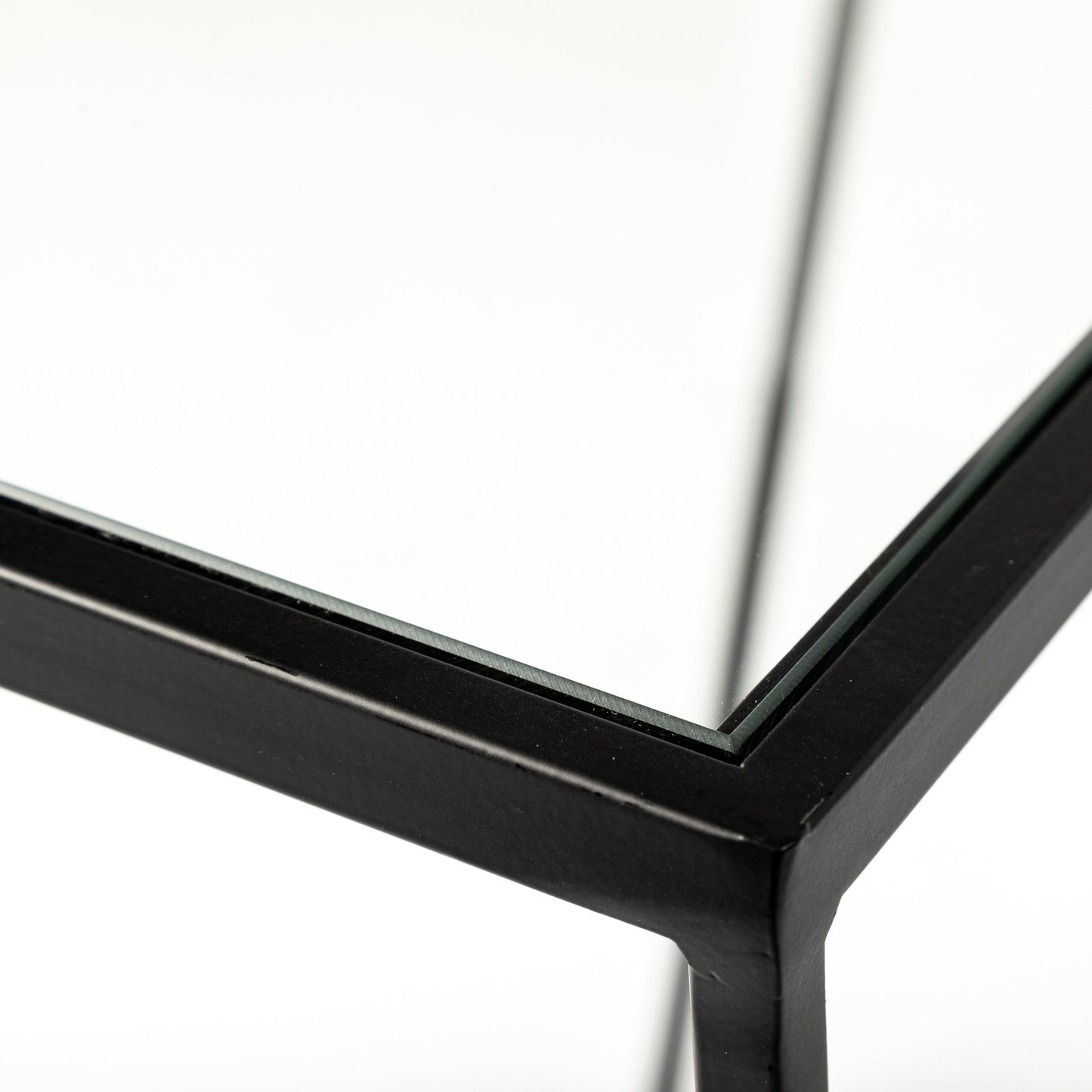 Arya Accent Table Glass | Black Iron - accent-tables