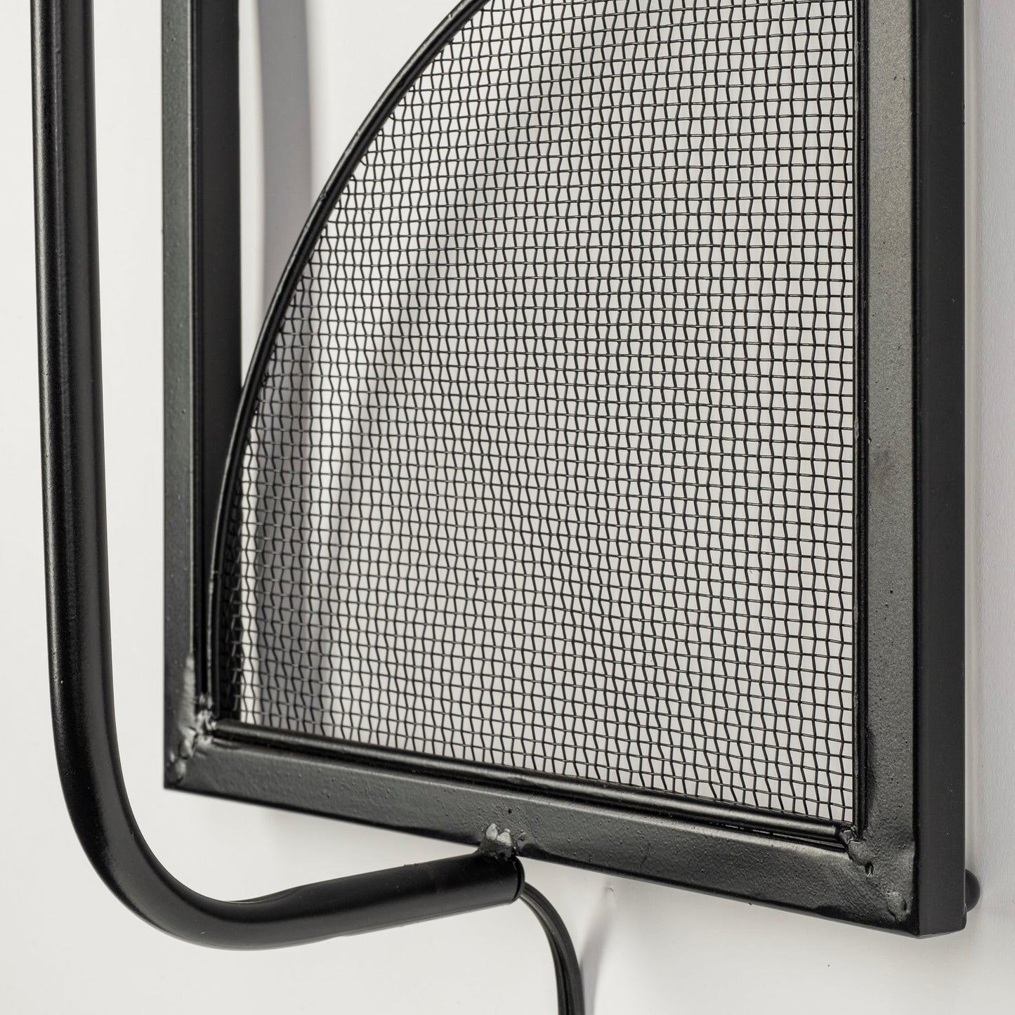 Navin 10x46.5 Black Metal Body White Fabric Shade Rectangular Wall Sconce