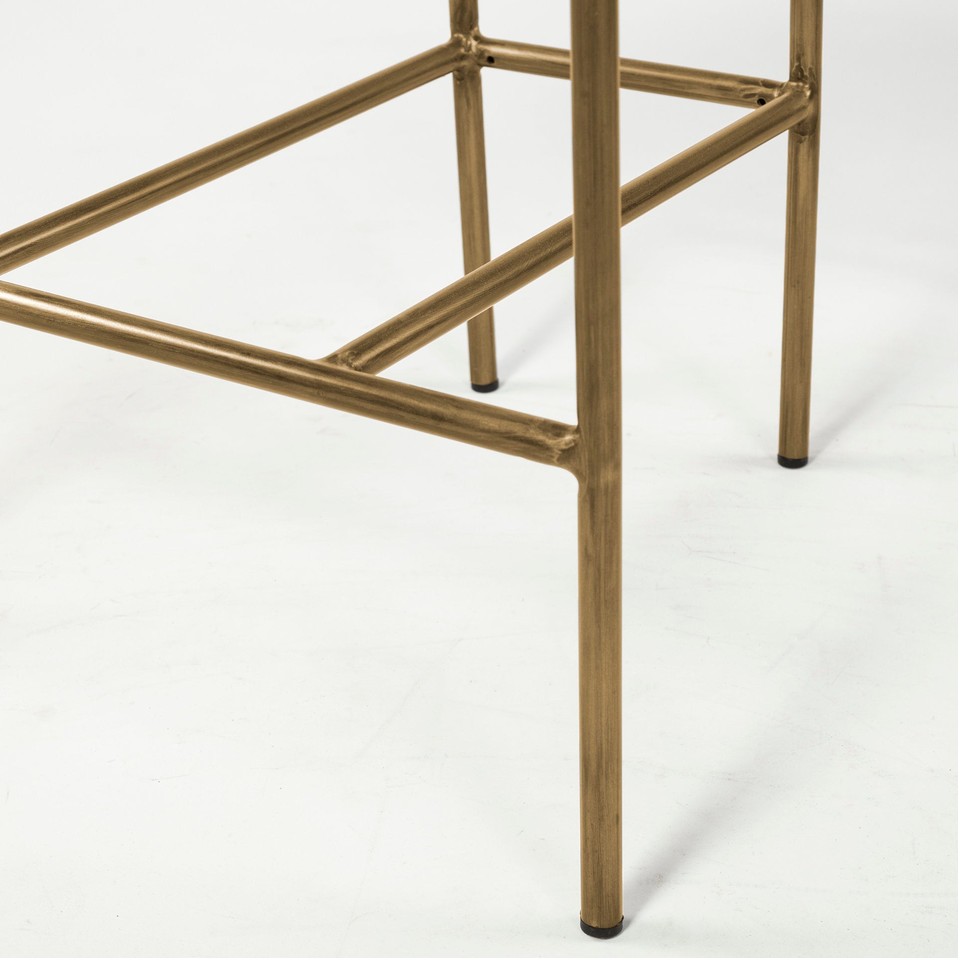 Parker Upholstered Seat Bar Counter Stool Cream Fabric | Gold Metal | Counter - bar-stools