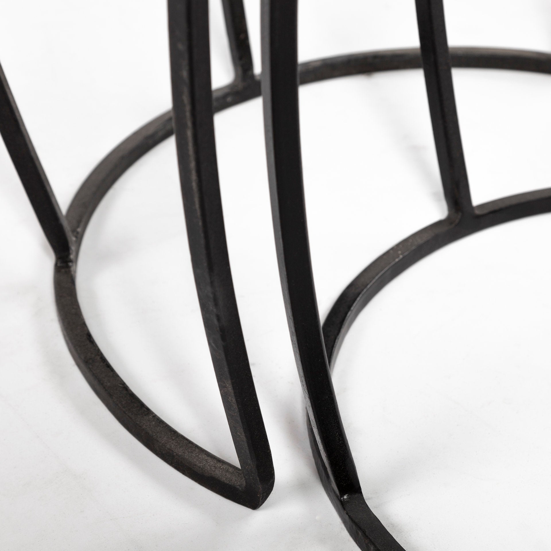 Clapp Accent Table Brown Wood | Black Metal | X Pattern - accent-tables