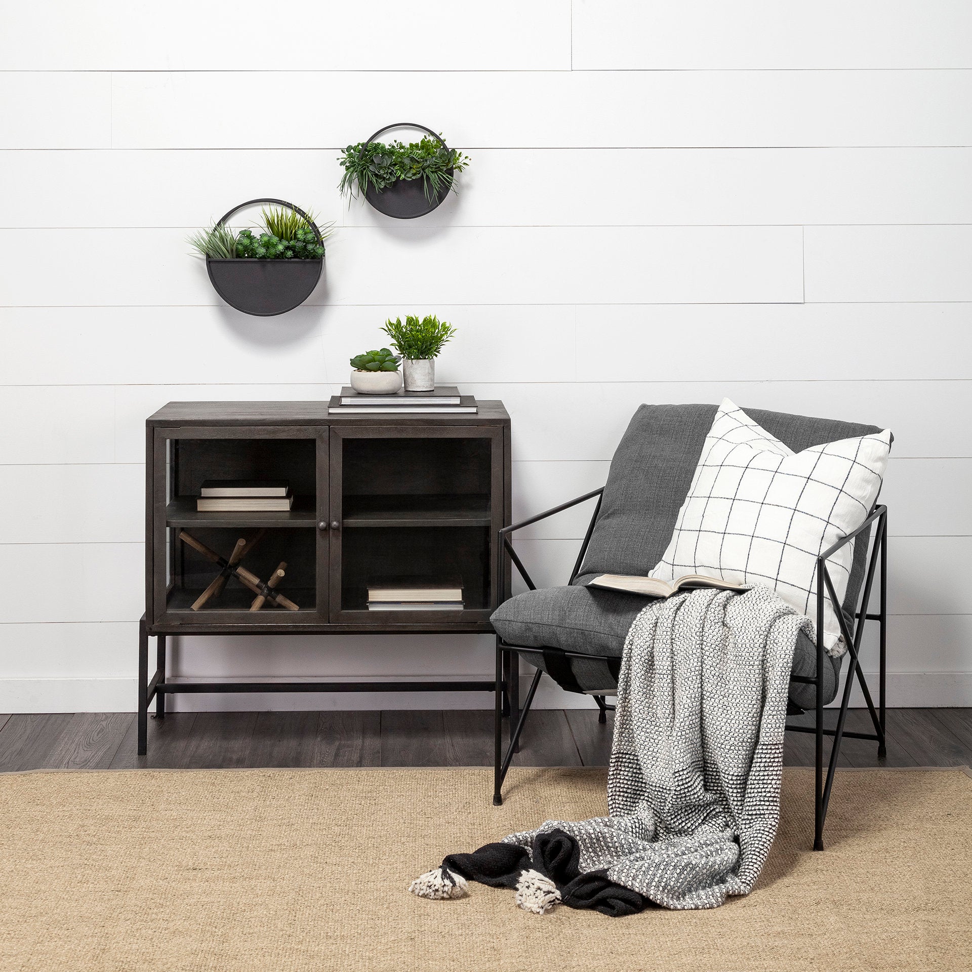 Hank Wall Furniture Black Metal - wall-furniture