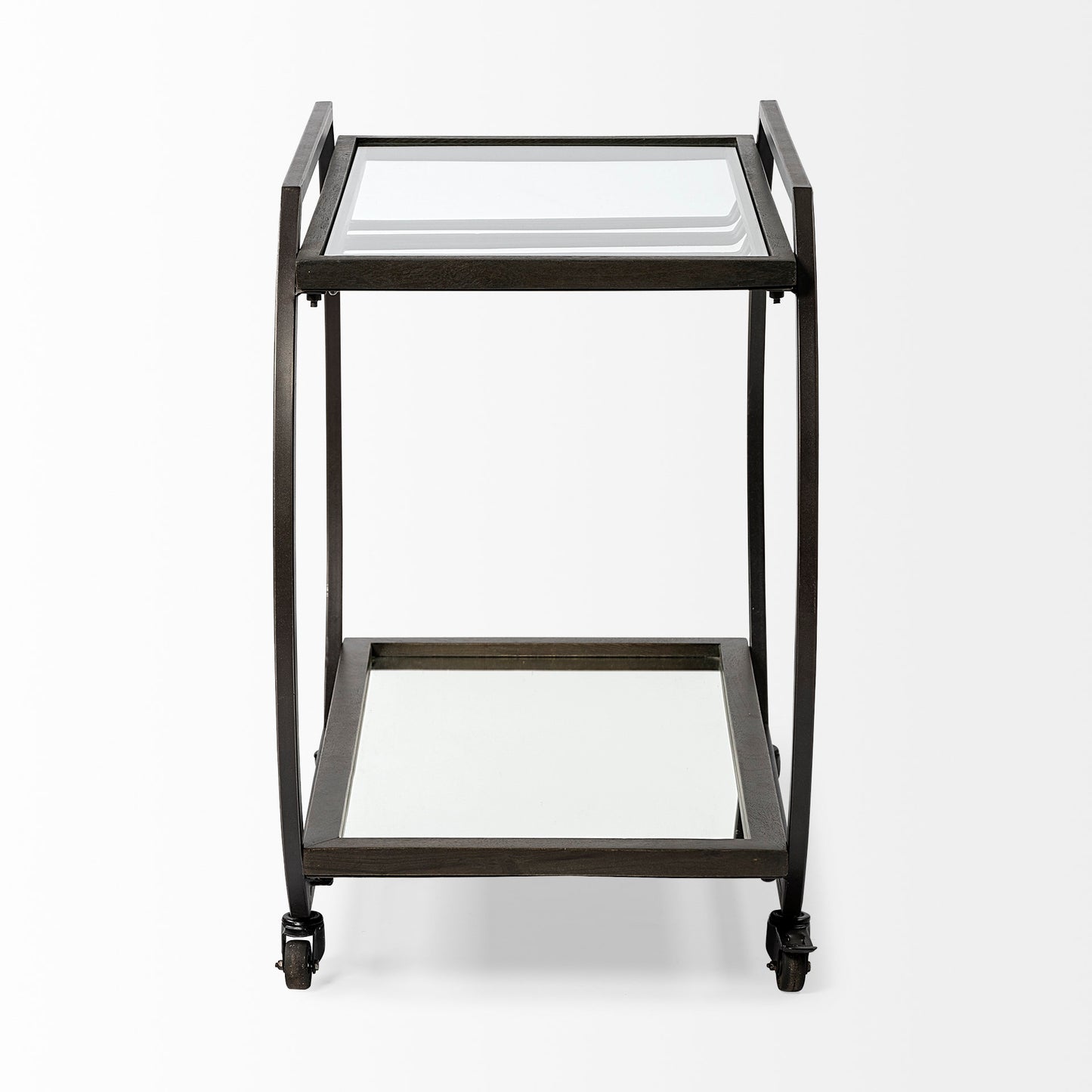 Chriselle Bar Cart Black Metal | Glass - bar-carts