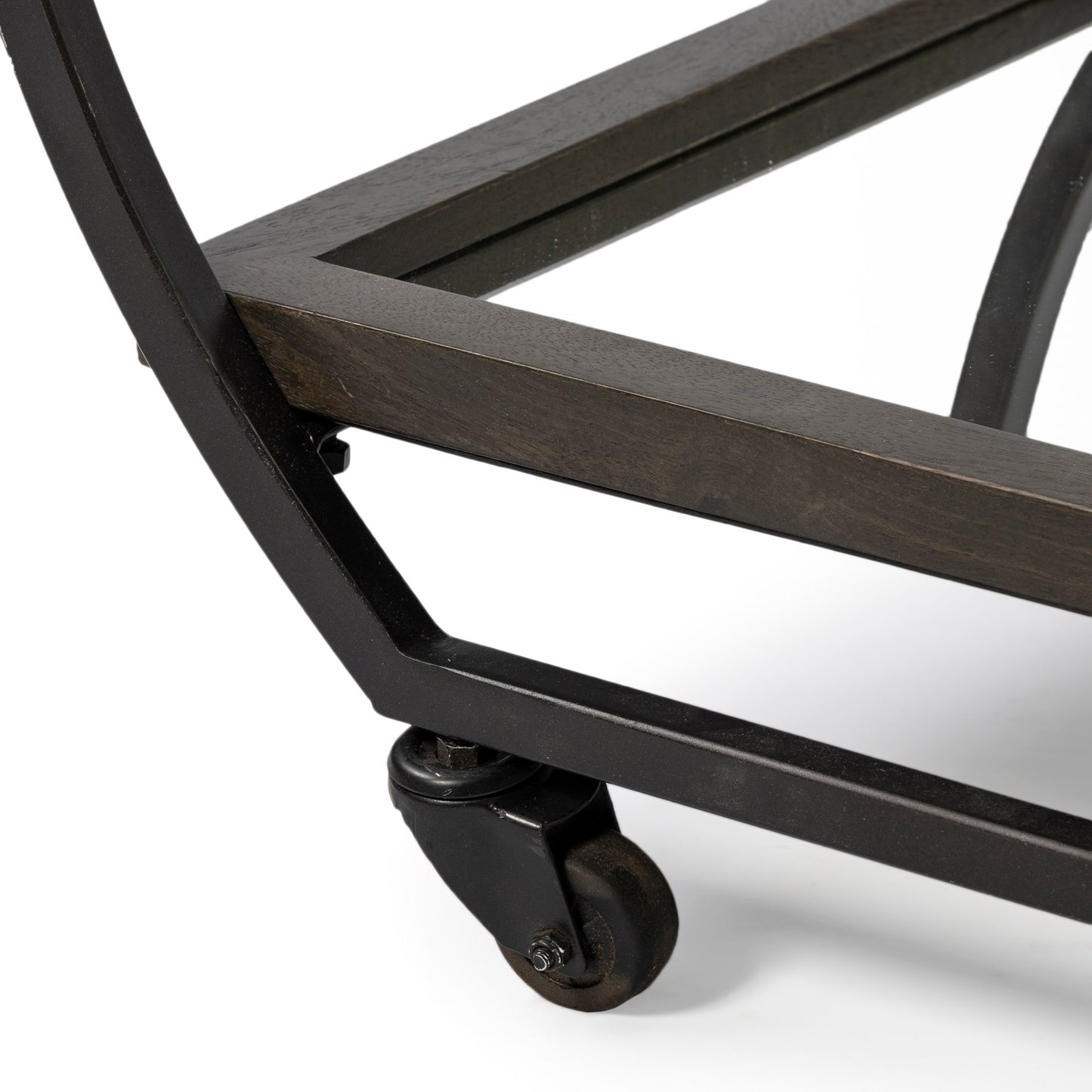 Chriselle Bar Cart Black Metal | Glass - bar-carts