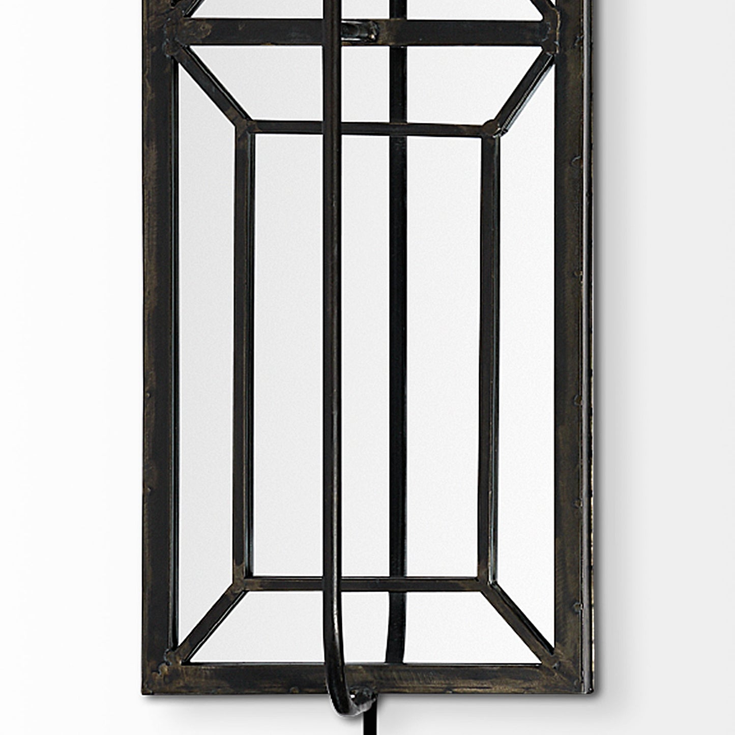 Noah 12.2x55 Black Metal w/White Fabric Shade Rectangular Wall Sconce