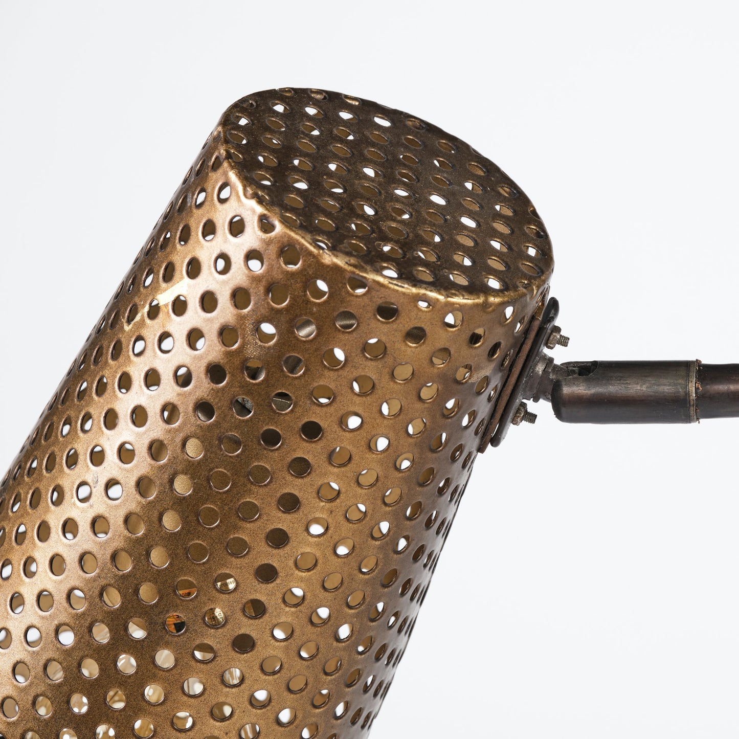 Wesley I 11x10.2 Gold Toned Perforated Metal Cone Wall Sconce