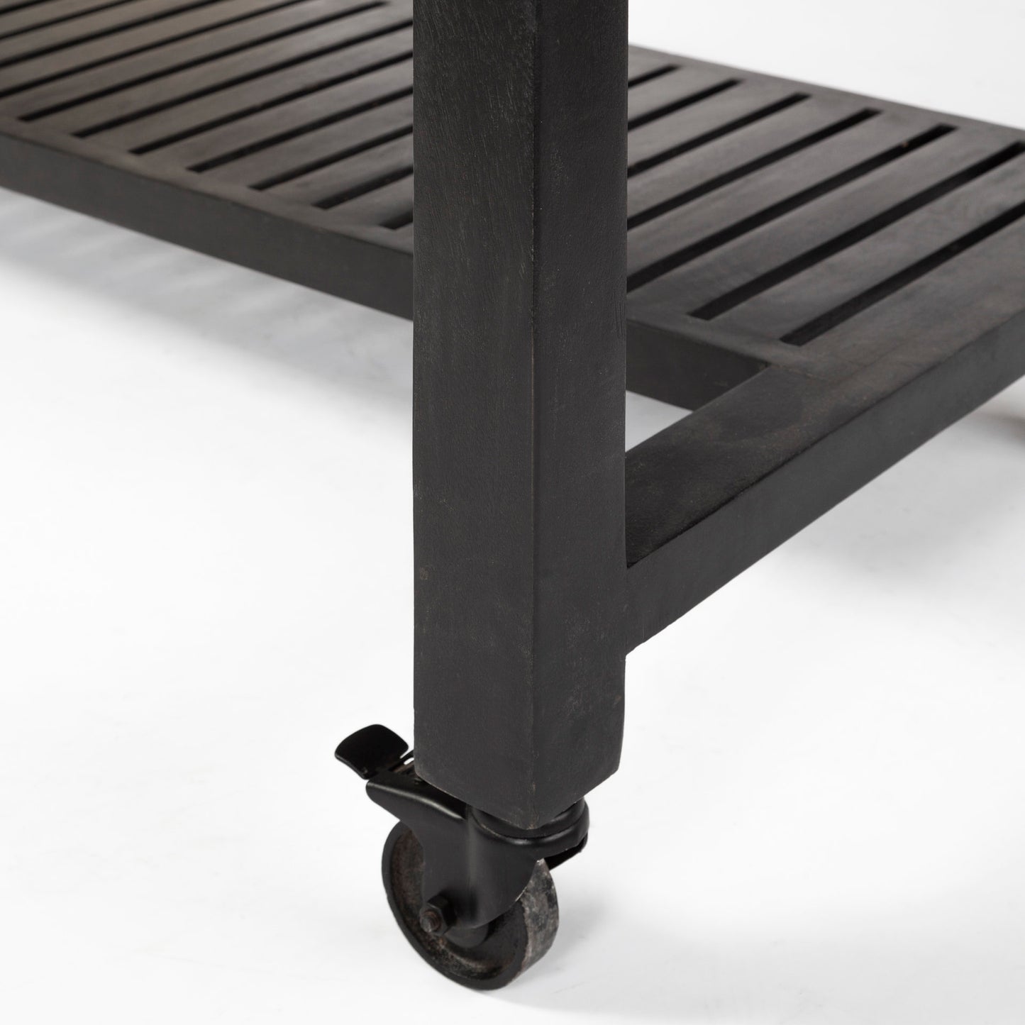 Columbia 62L x 28W x 36H Black Wooden Kitchen Island