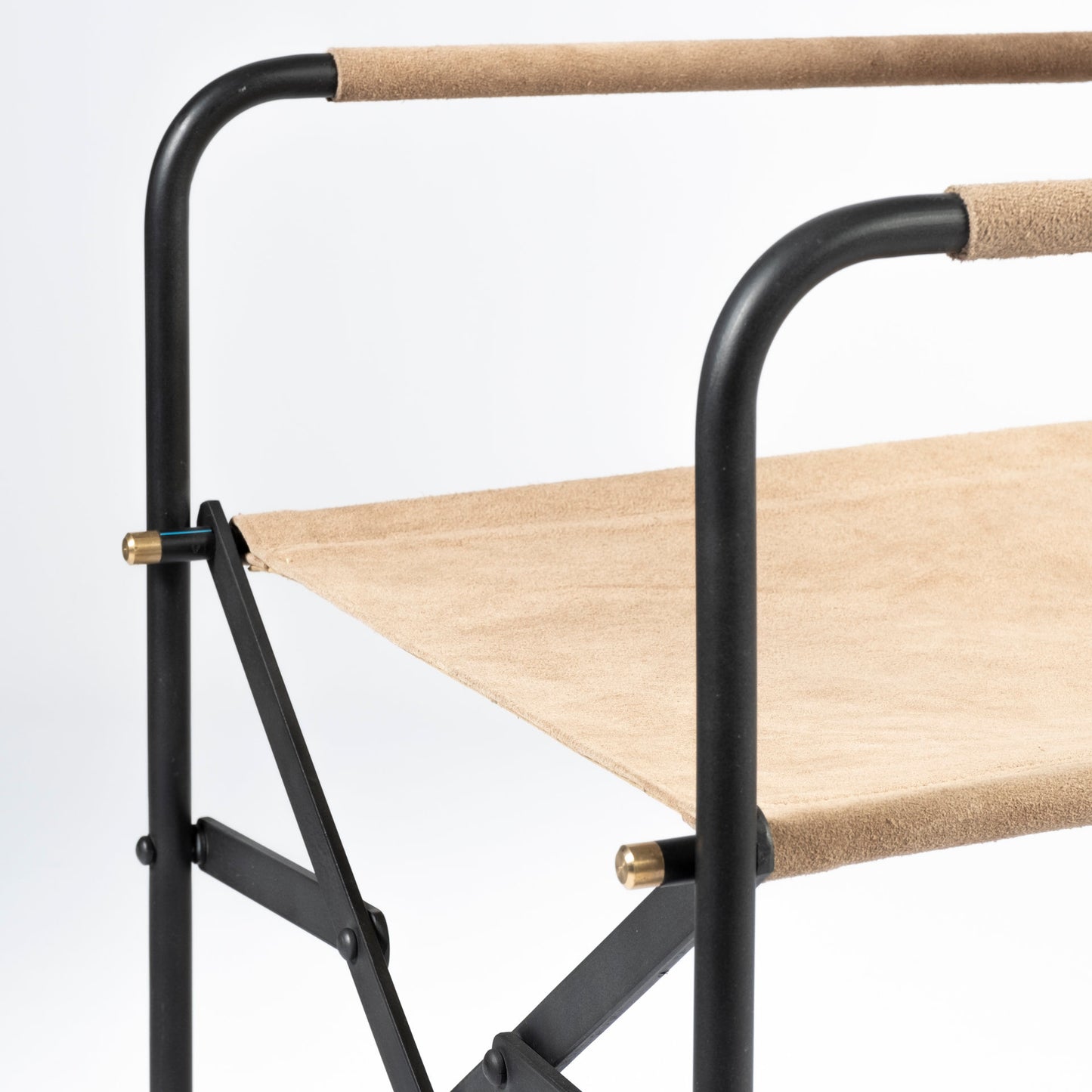 Direttore Dining Chair Tan Suede | Black Metal - dining-chairs