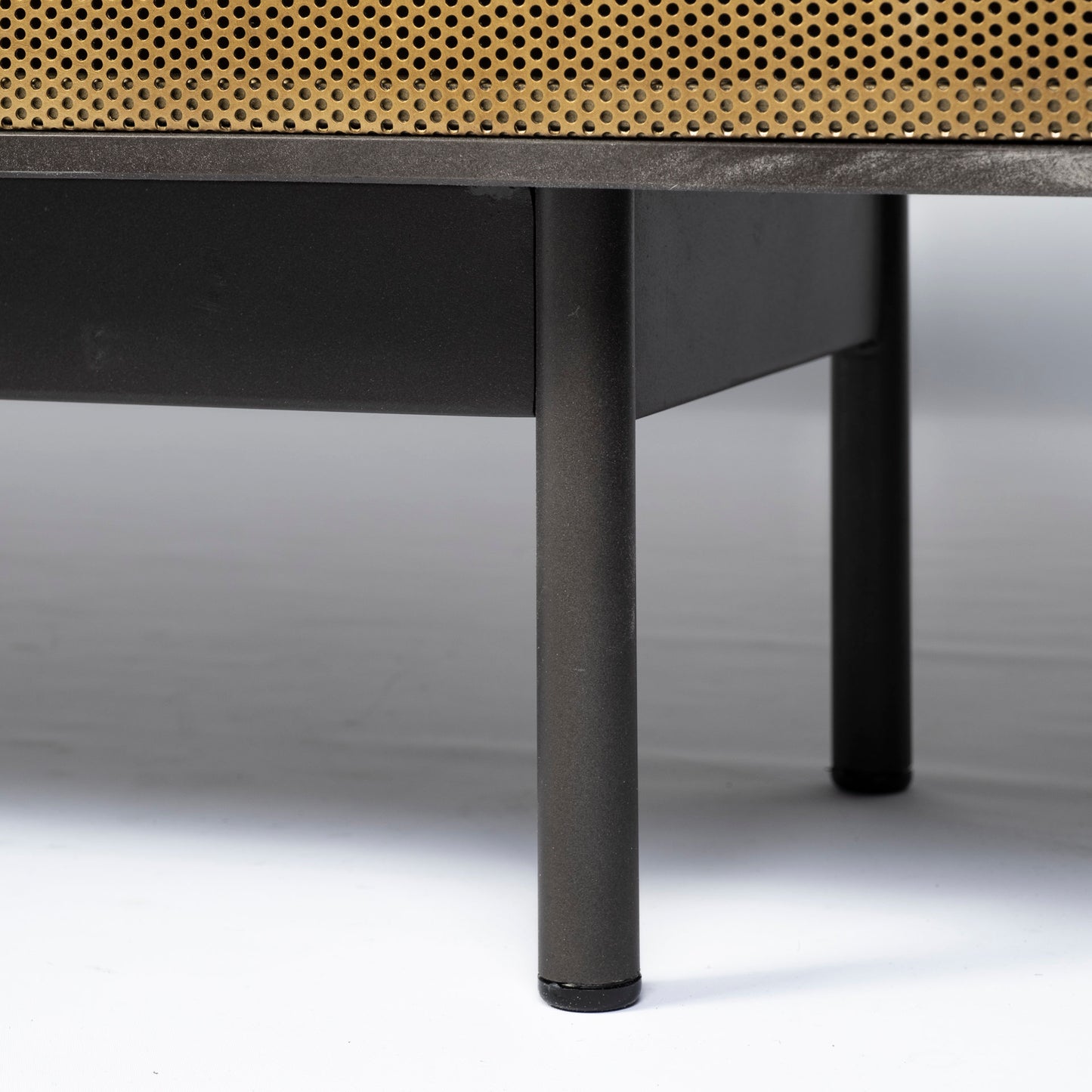 Newsome II 79Lx16Wx33H Black and Gold Metal 4 Cabinet Door Sideboard