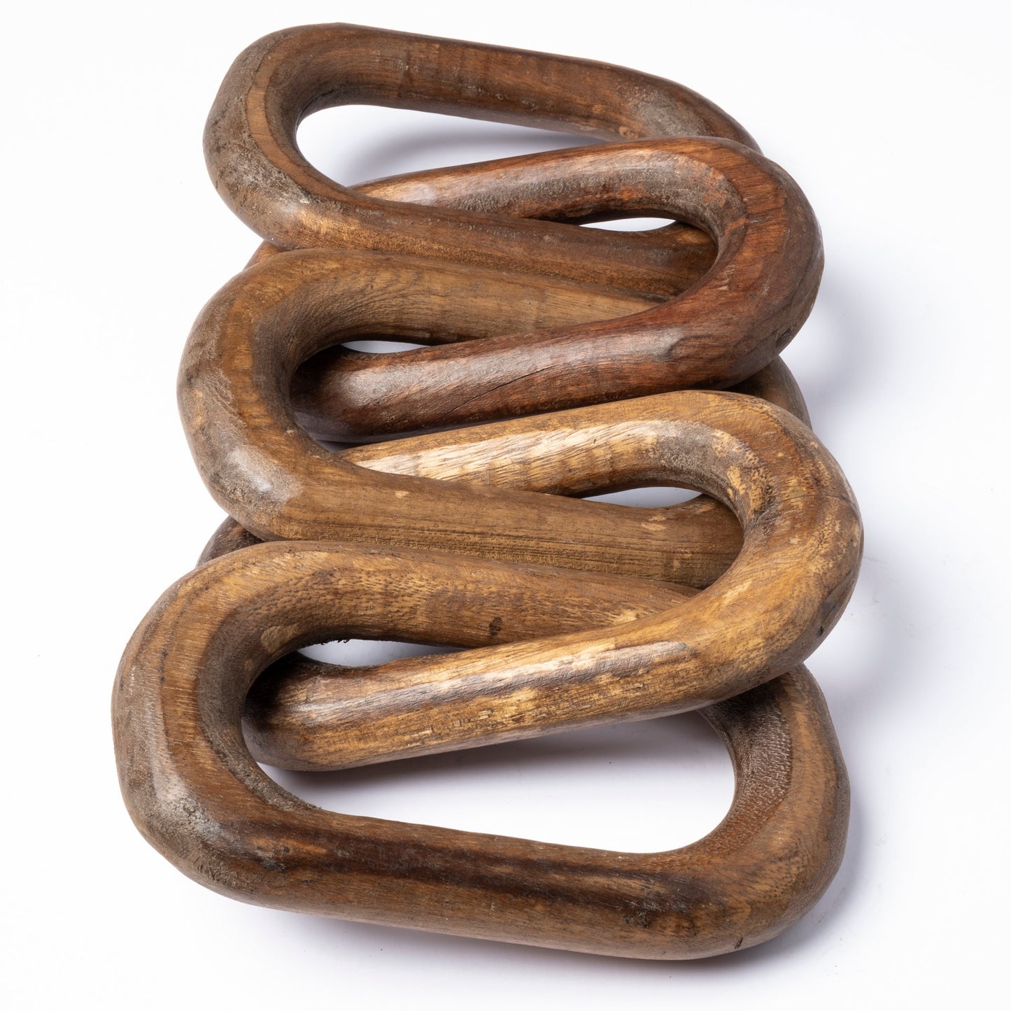 Alix 29L x 5W Brown Wooden Hand-Made 5 Link Chain