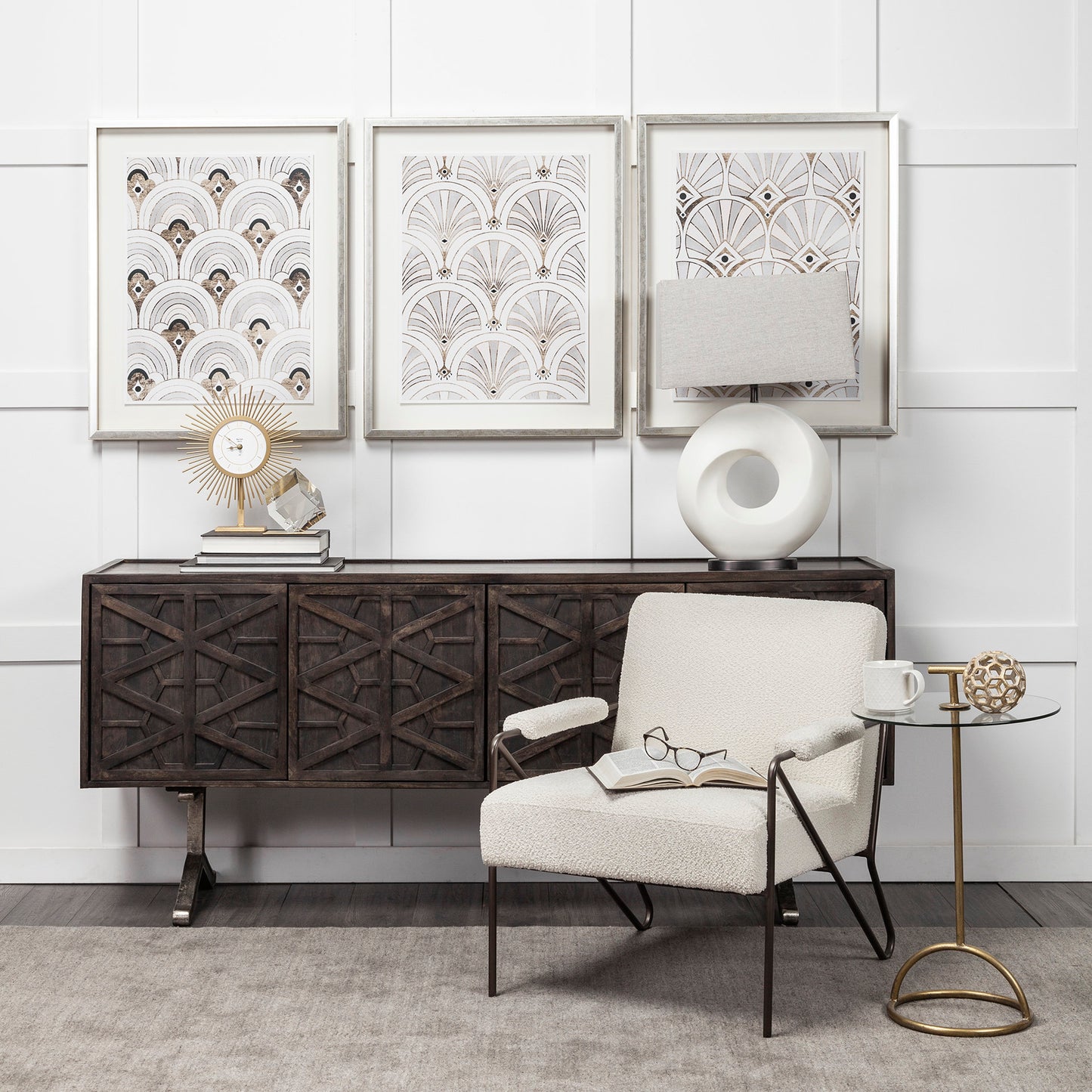 Celtica Table Lamp White Resin - table-lamps