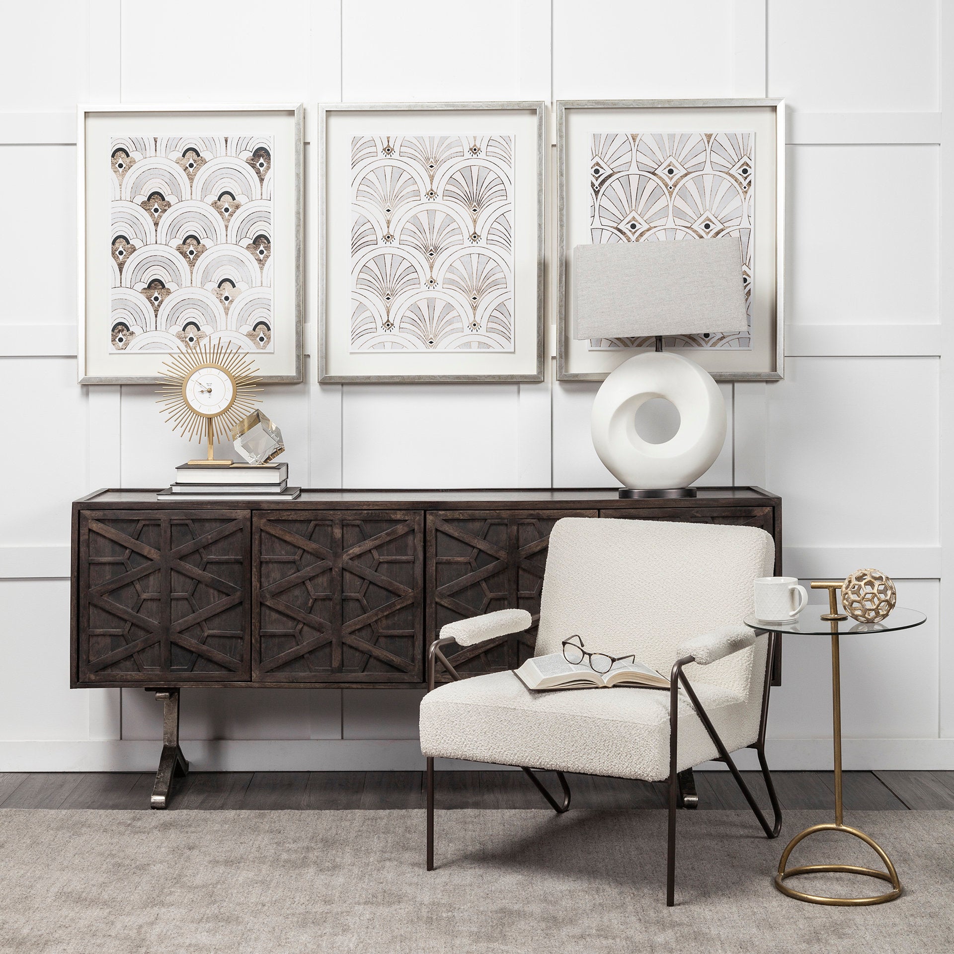 Celtica Table Lamp White Resin - table-lamps