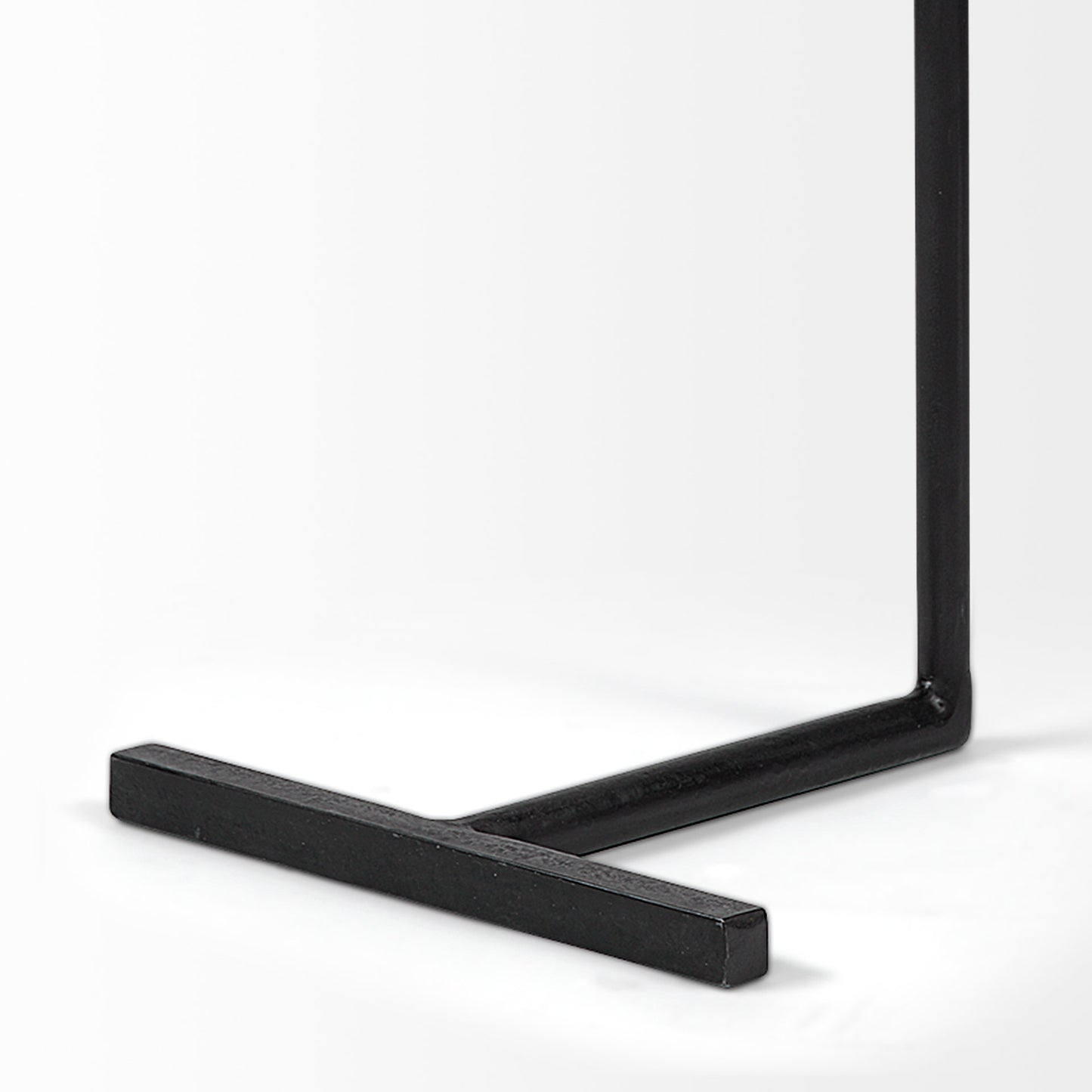 Ballatine Accent Table Brown Wood | Black Metal - accent-tables