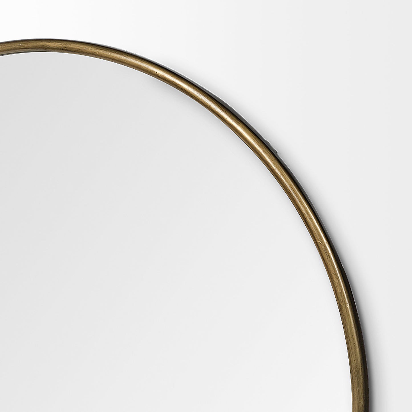 Piper 47.2L x 1.0W x 47.2H Large Gold Metal Round Wall Mirror
