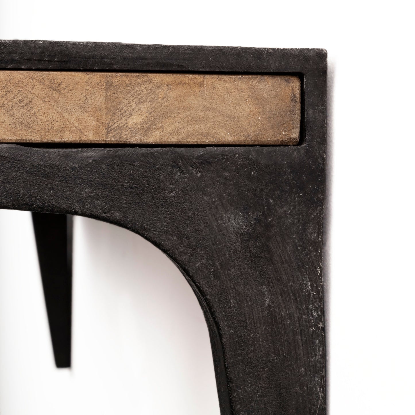 Dion Wall Furniture Brown Wood | Black Metal | 36L - wall-furniture