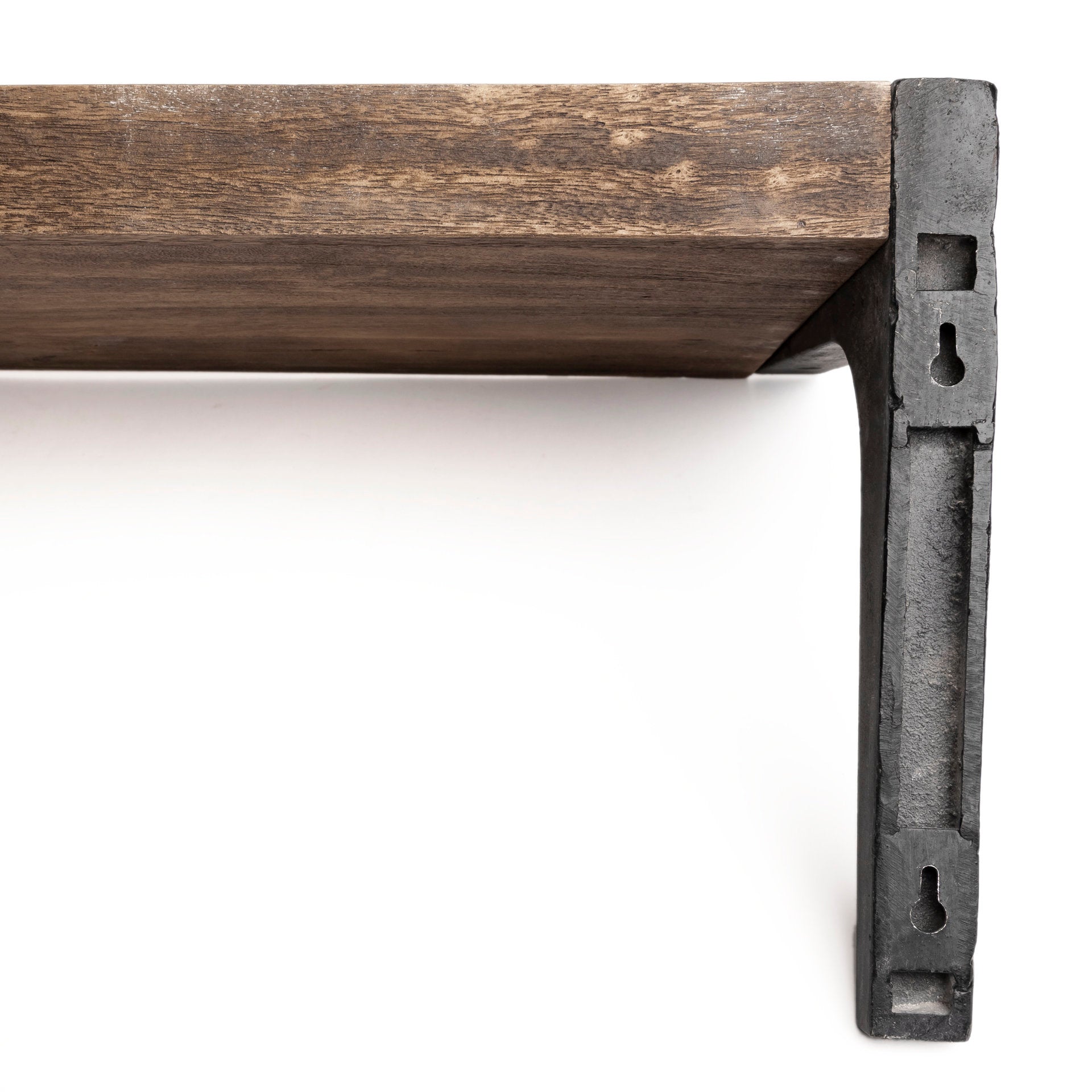 Dion Wall Furniture Brown Wood | Black Metal | 36L - wall-furniture