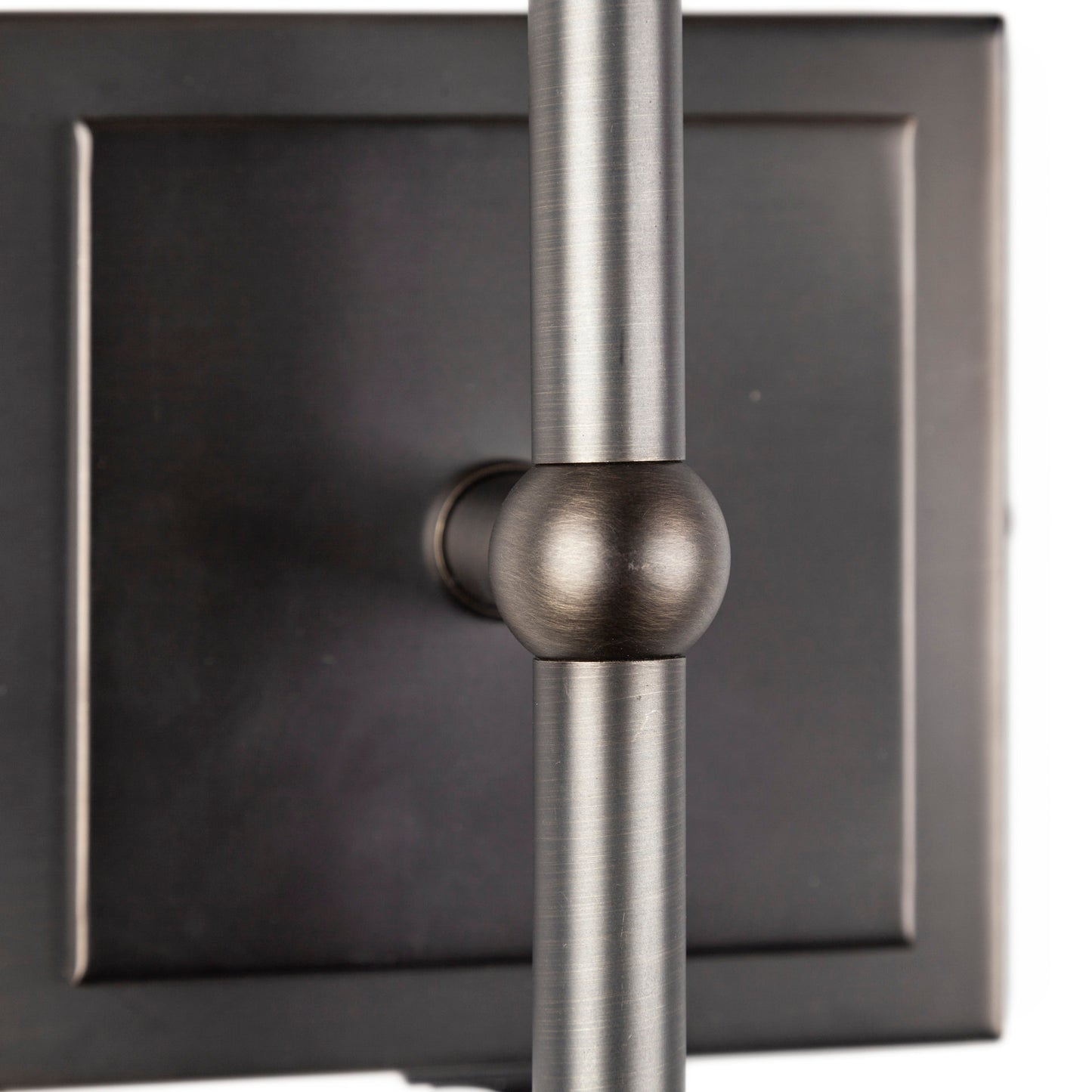 Bourgeois II 9x16 White Fabric Shade Brown Metal Base Wall Sconce