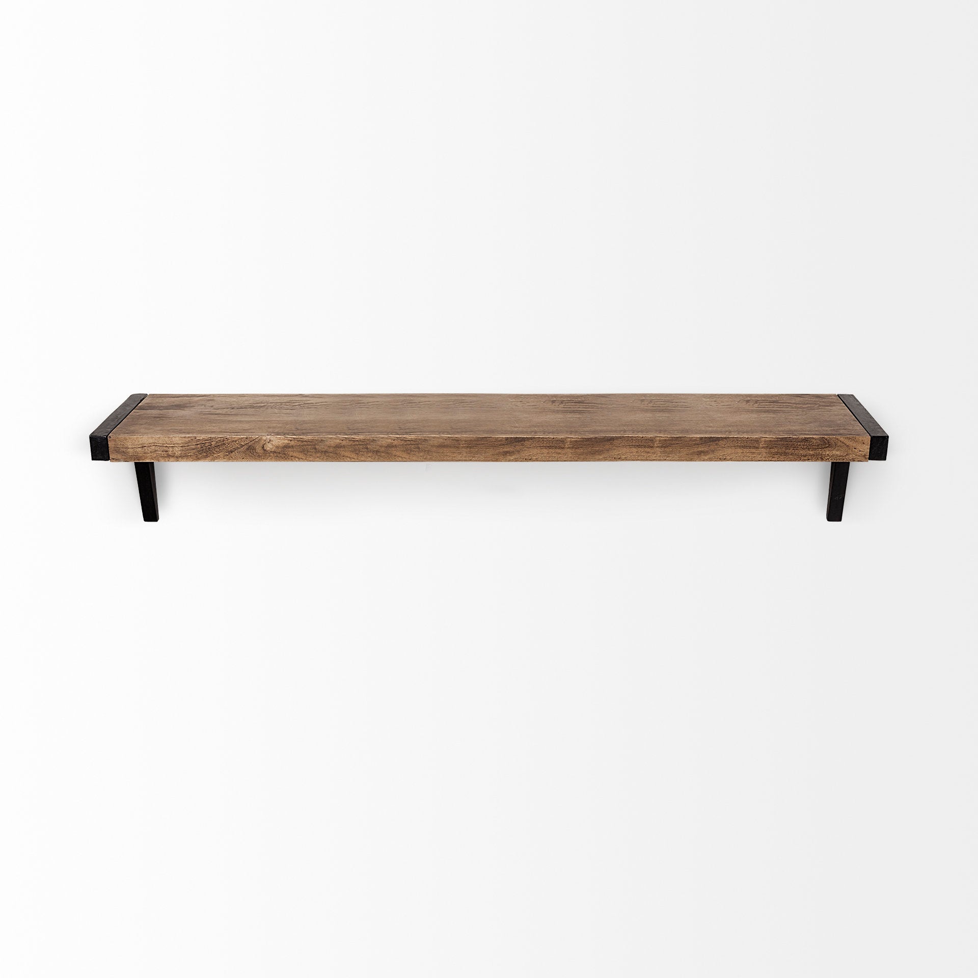Dion Wall Furniture Brown Wood | Black Metal | 58L - wall-furniture
