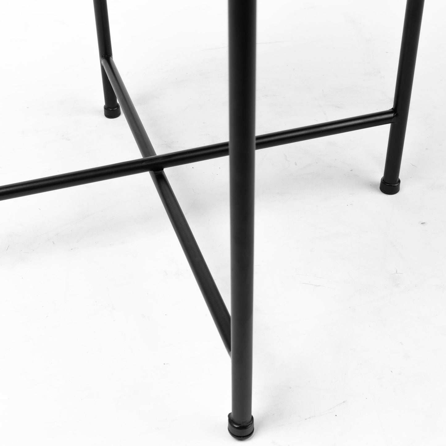 Samantha Accent Table Mirror | Black Metal | Small - accent-tables
