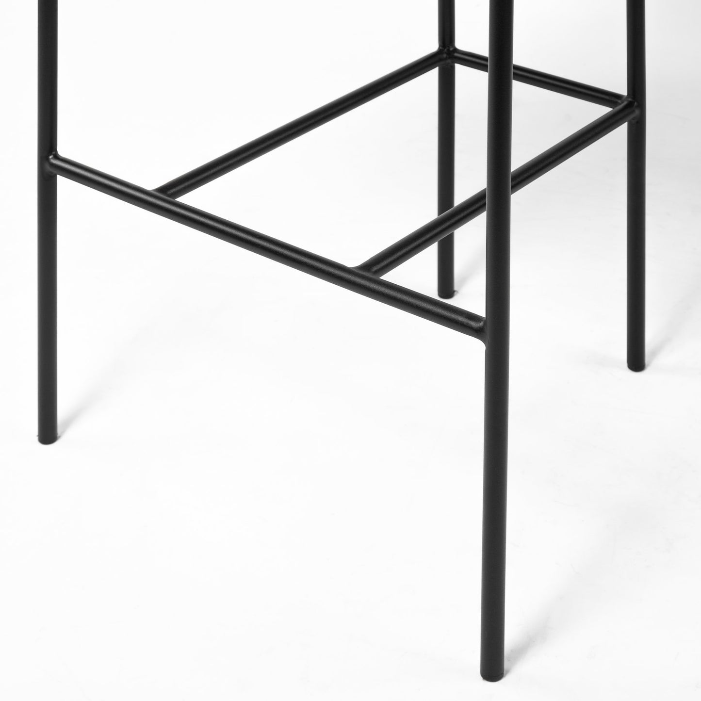 Parker Gray Fabric Seat Black Metal Bar Stool