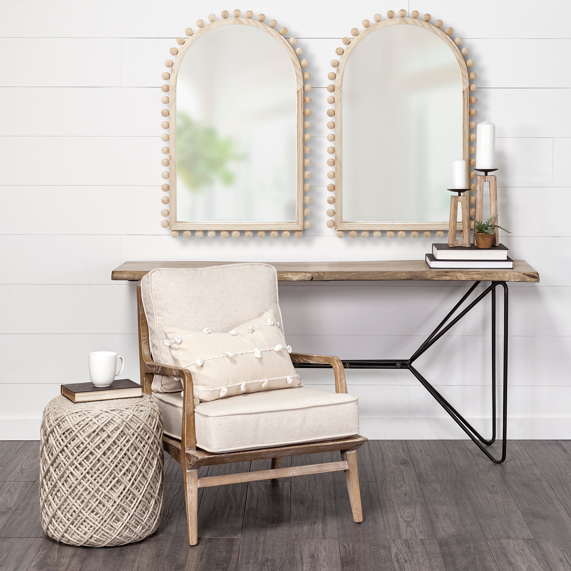 Leeds Wall Mirror Natural Wood | Arch - wall-mirrors-grouped
