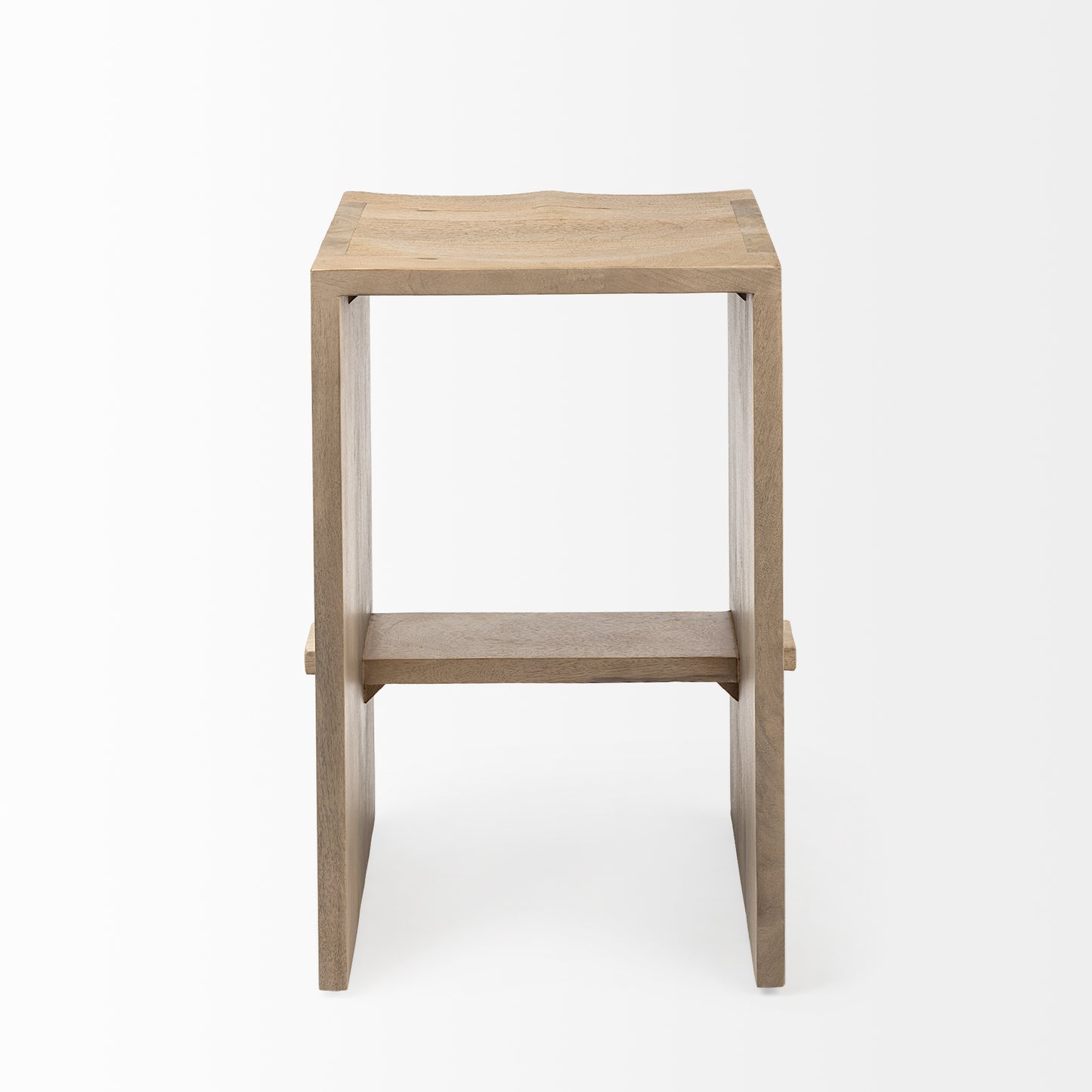 Aida Wood Seat Bar Counter Stool Light Brown | Counter - bar-stools