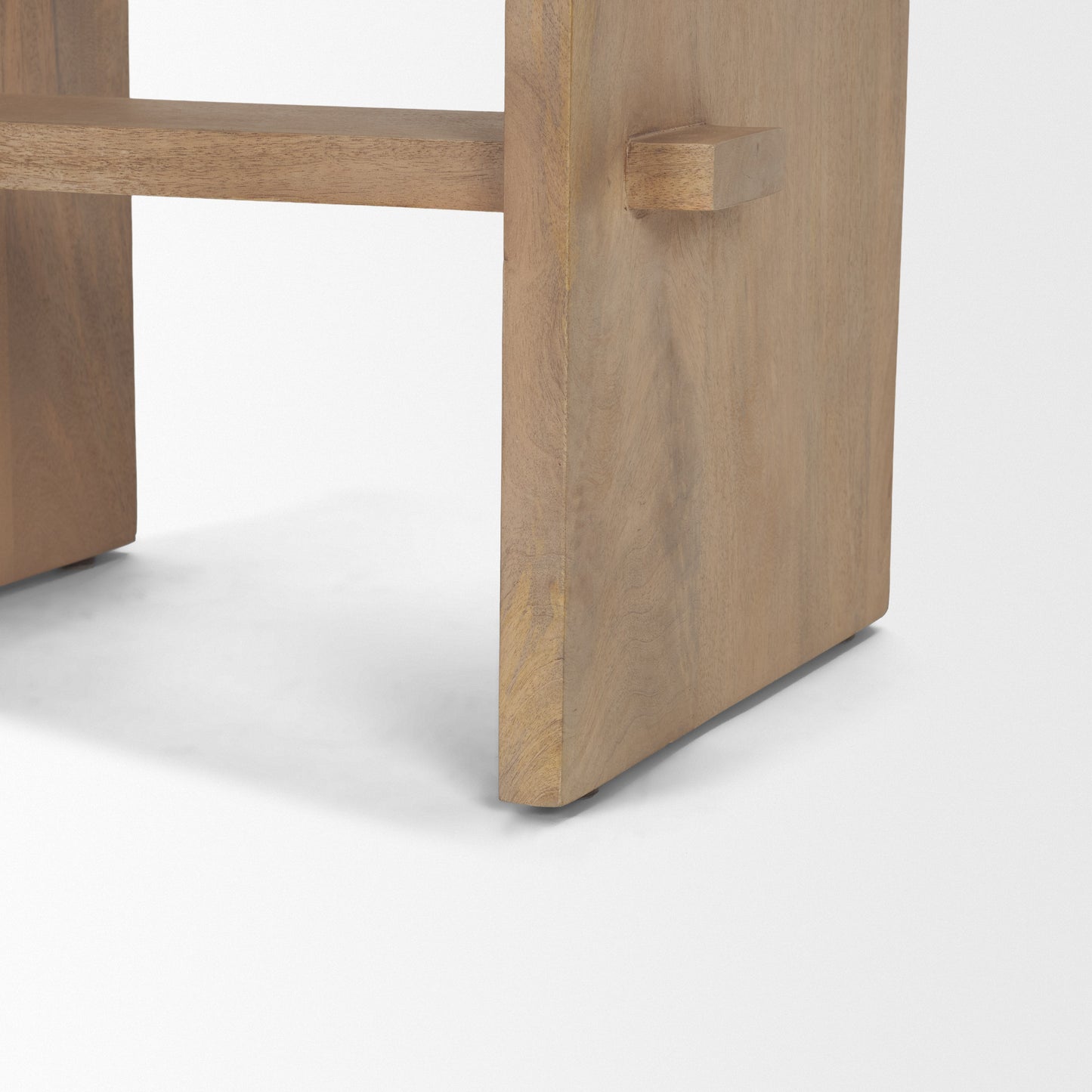 Aida 26" Seat Height Light Brown Wood Counter Stool